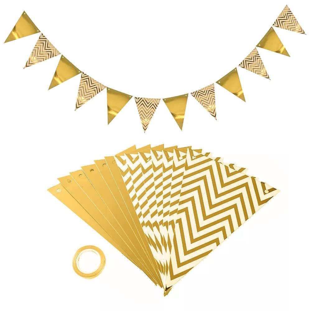 Gold Paper Fan Happy Birthday Decoration- Set of 10pcs - Special You