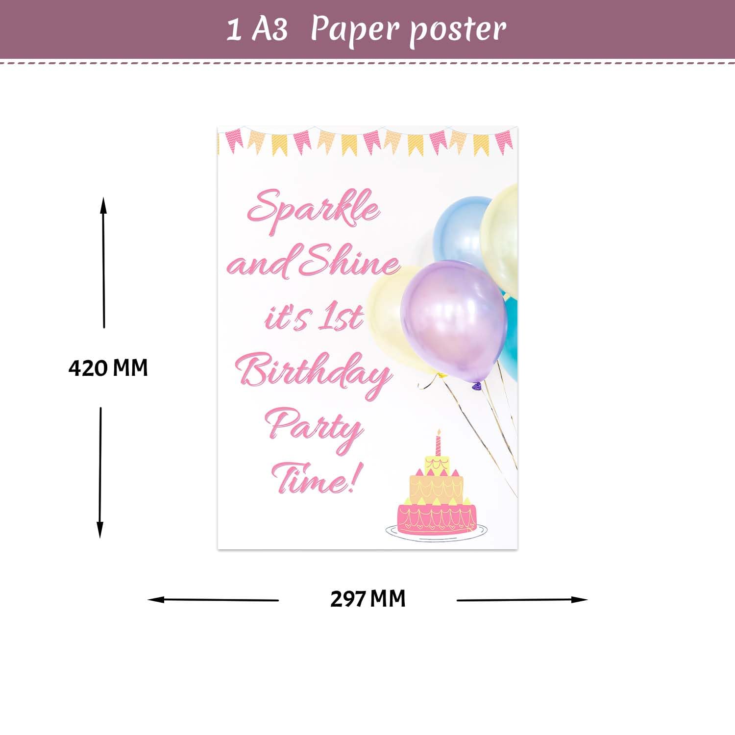 Rainbow Theme Happy Birthday Decoration Items for Girls