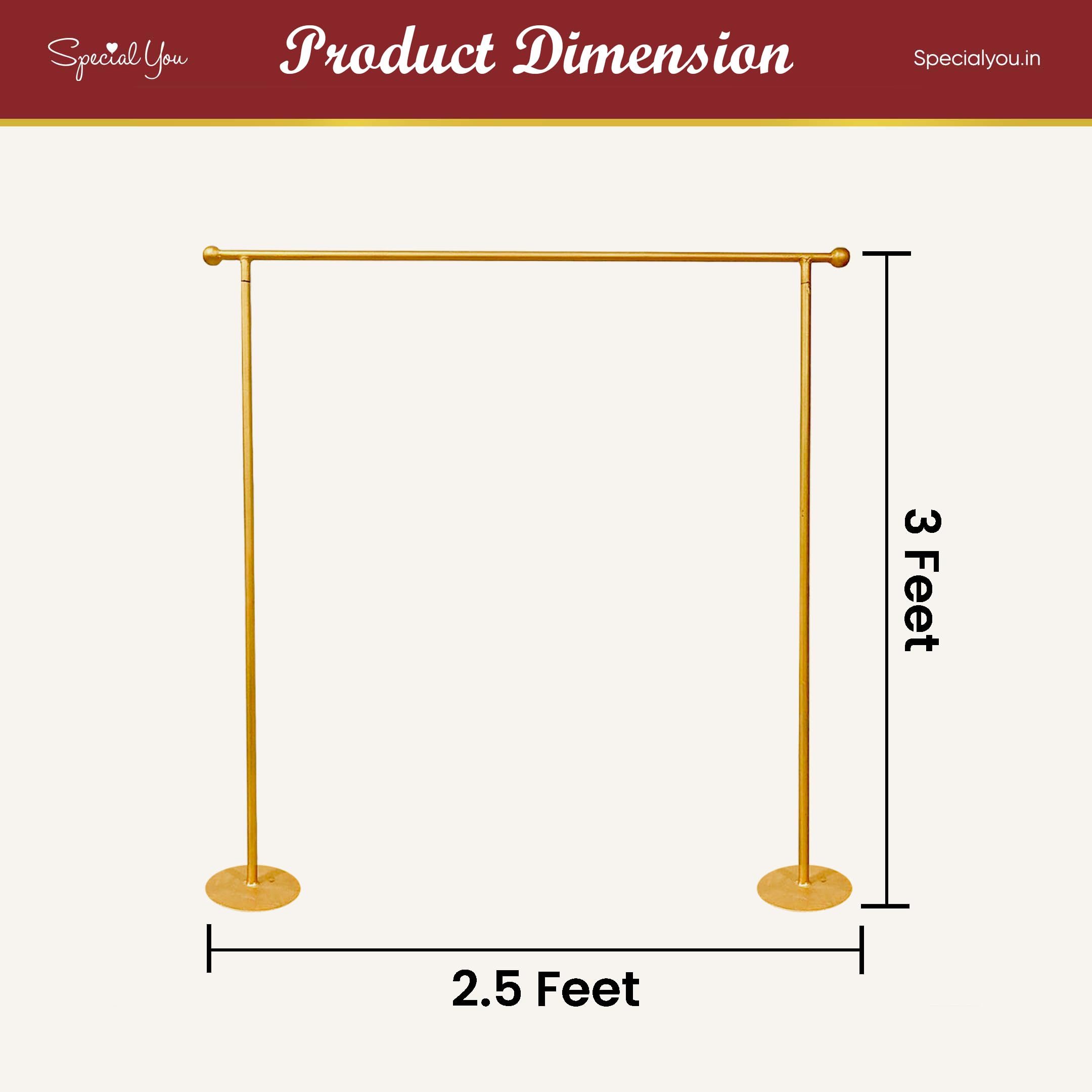 Rectangle Golden Stand