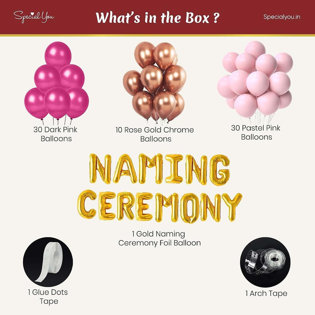 Pink Rosy Clouds Naming Ceremony Kit for girls - Special You