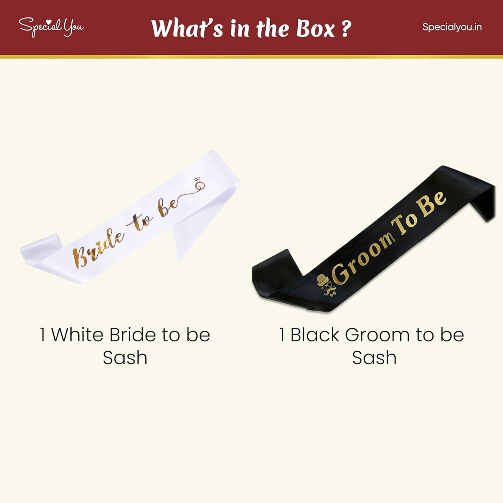 Bride to Be Sash and Groom to Be Sash