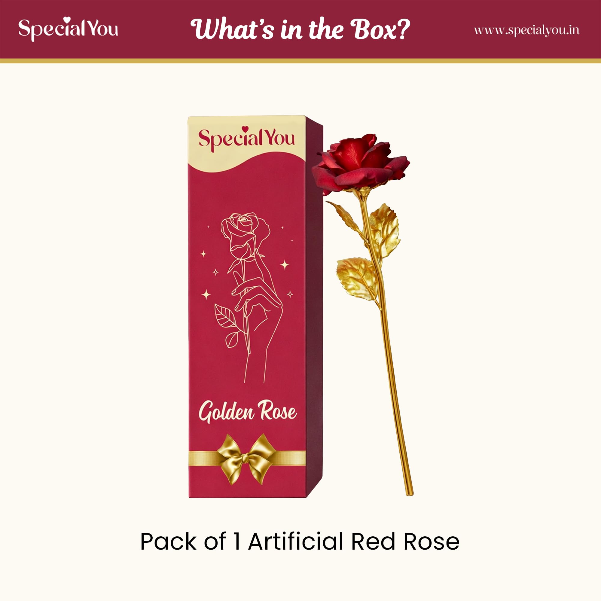 Red Metal Rose for Valentine Gift