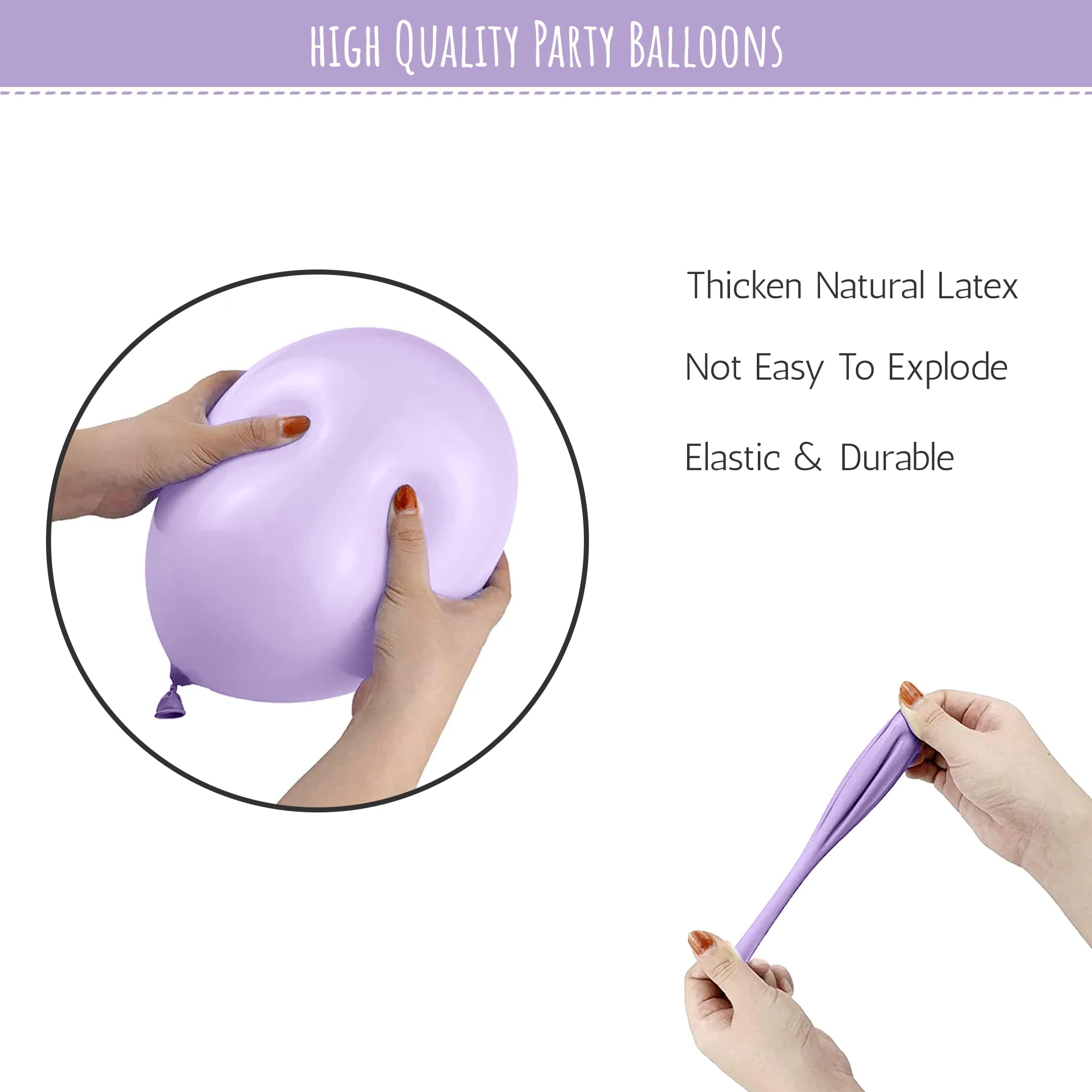 Pastel Purple Balloons for party decoration pack of 50 Items
