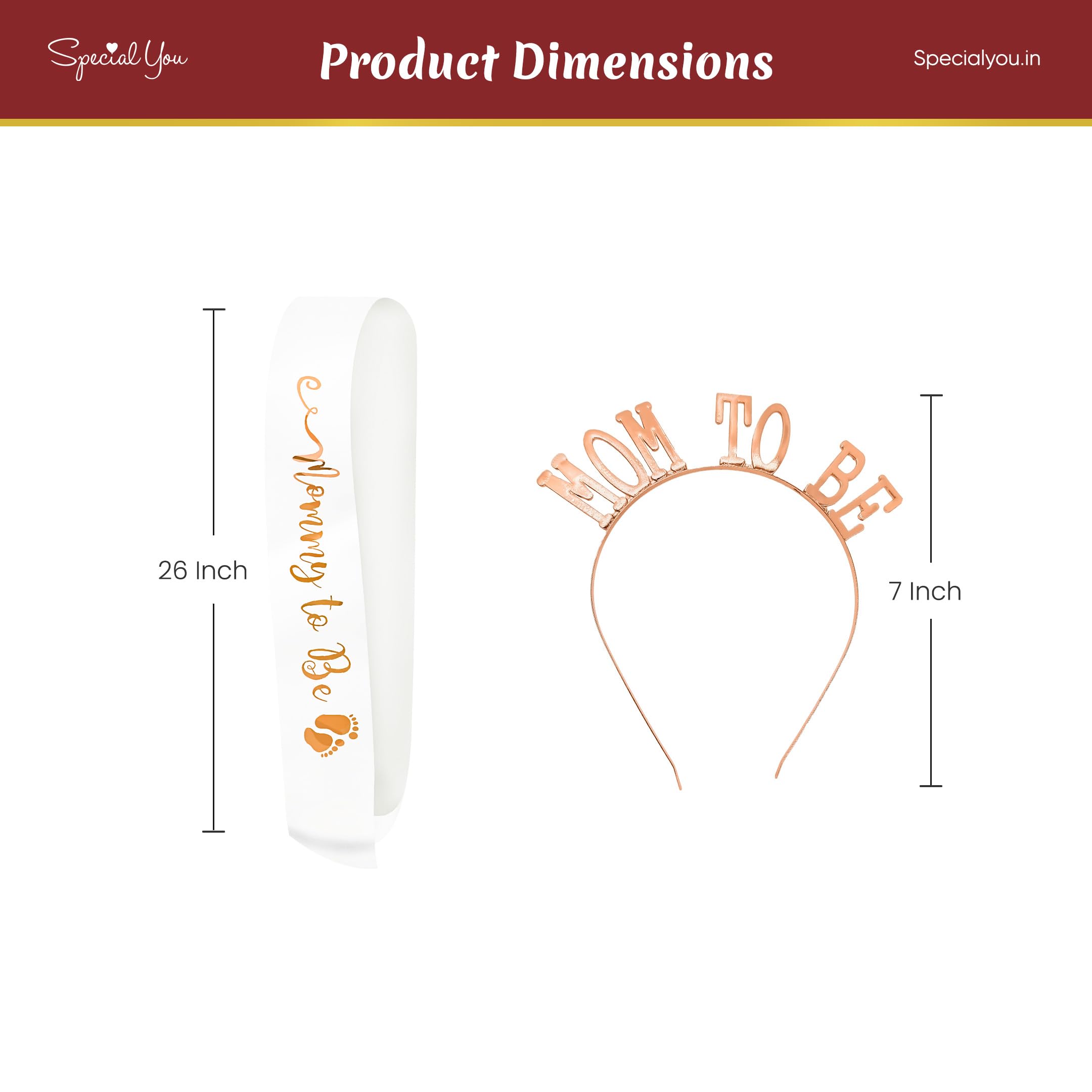 Elegant Mom to be Sash and Headband Combo