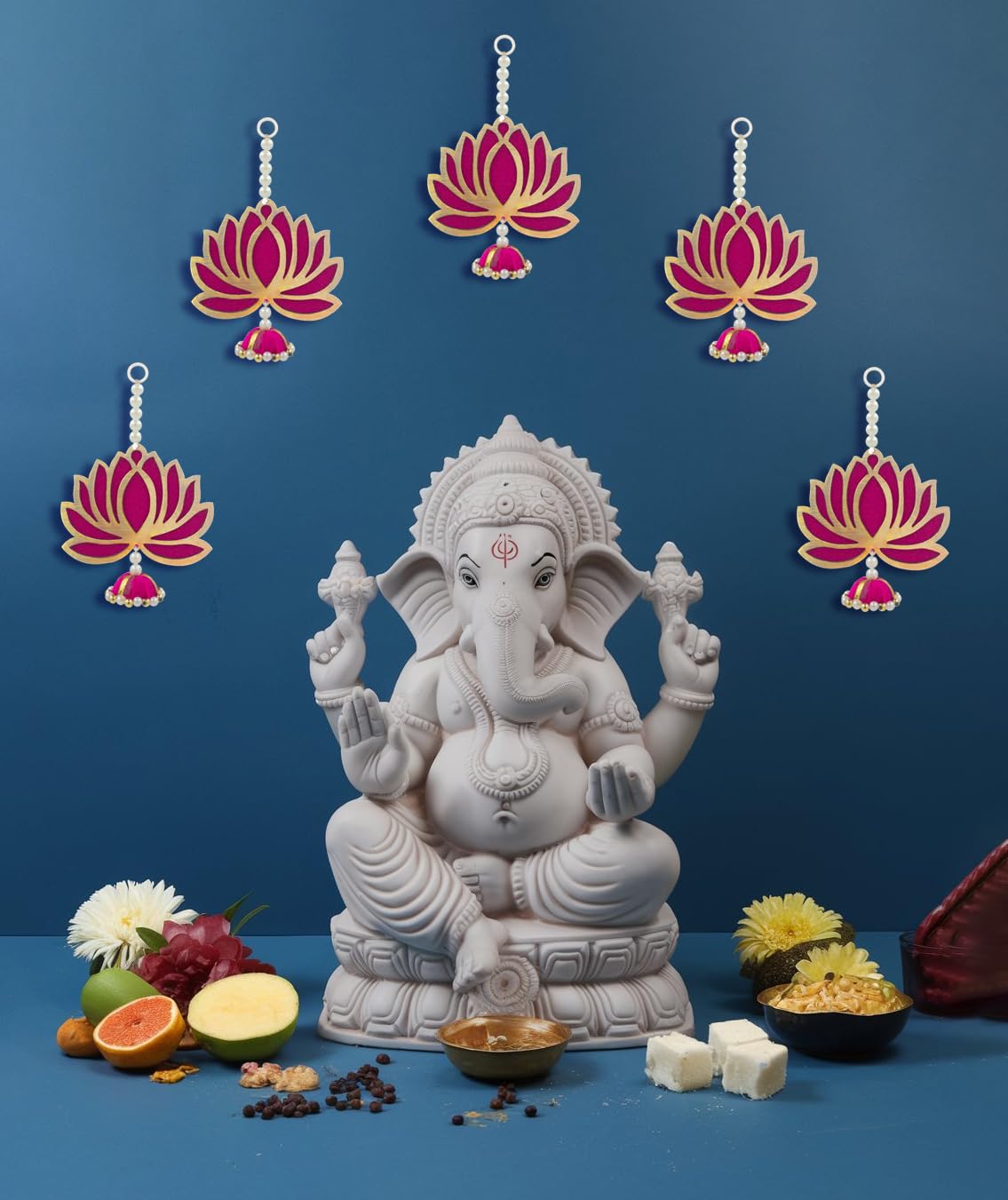 Diwali Lotus Hanging-5pcs