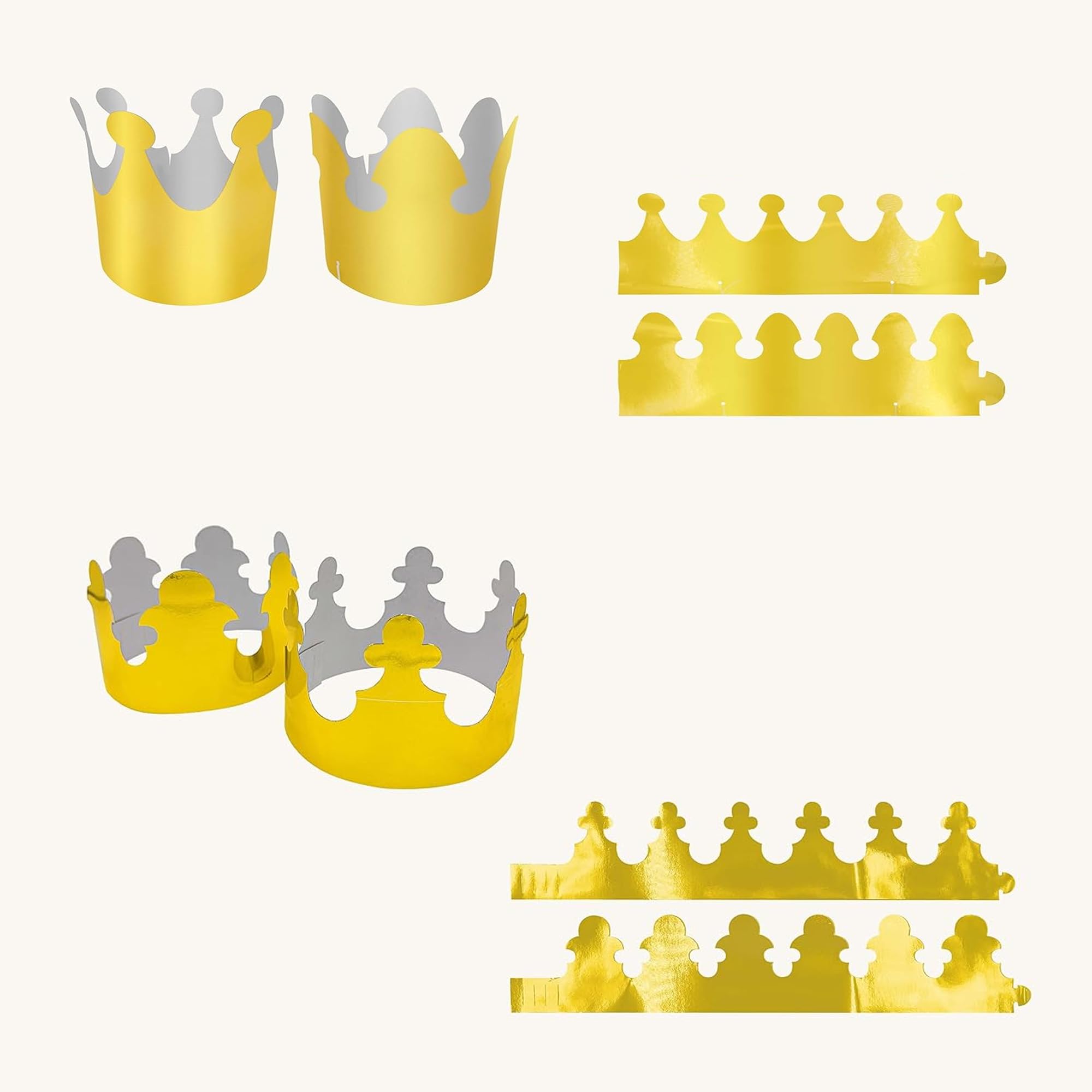 6 Small & 6 Big Paper crowns
