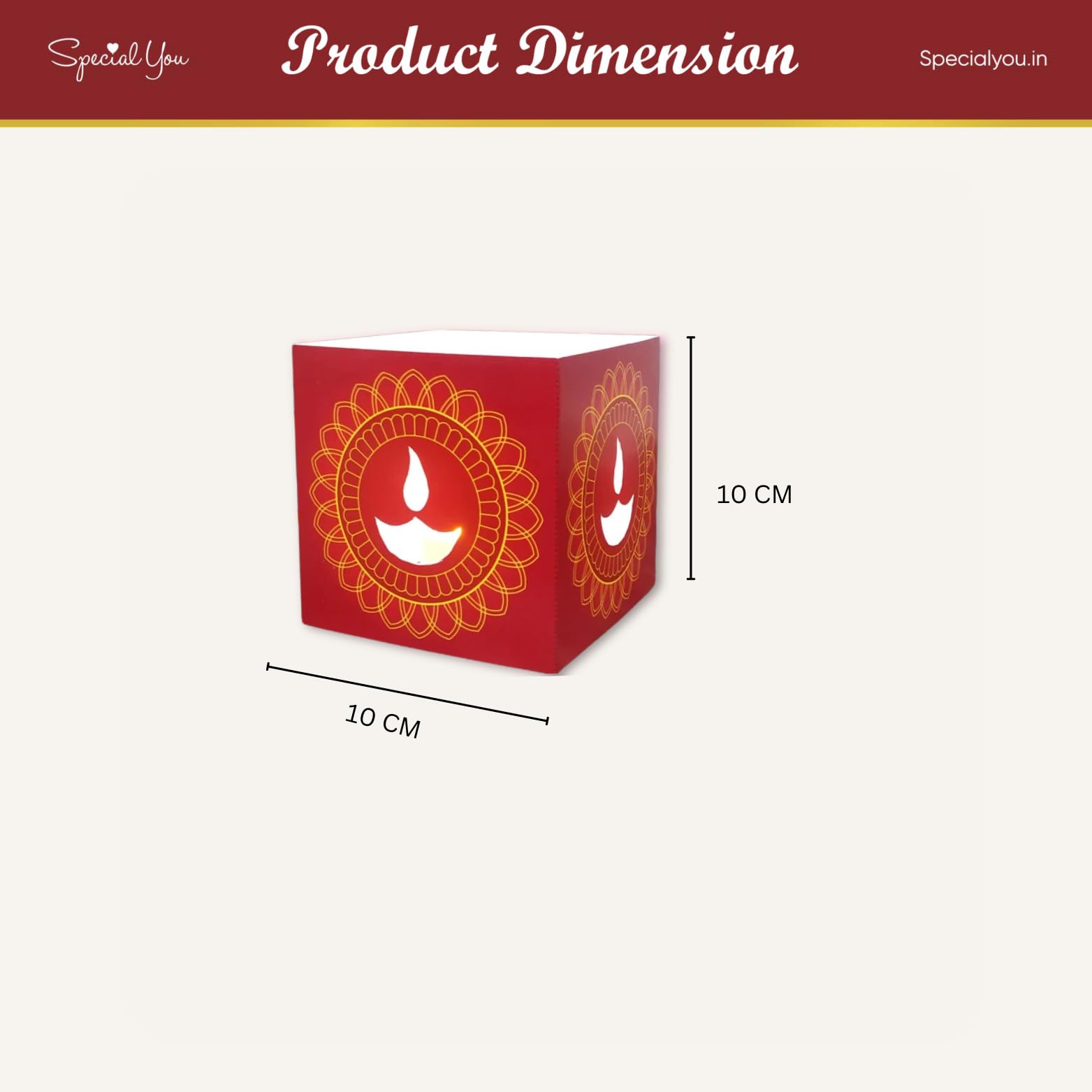 Diya Paper Votive with 10 Tea Light