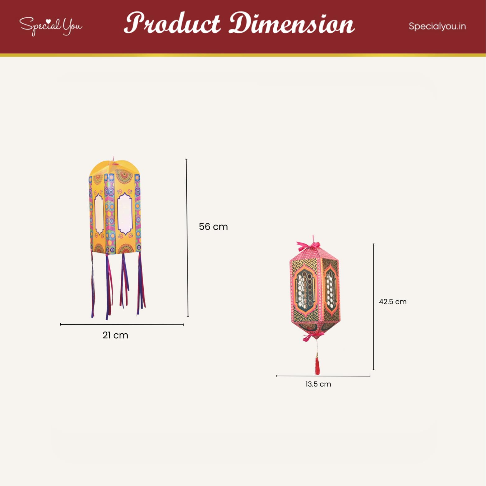 Paper Kandeel Wall Hanging for Diwali, Home Decoration, Pooja Room Decoration