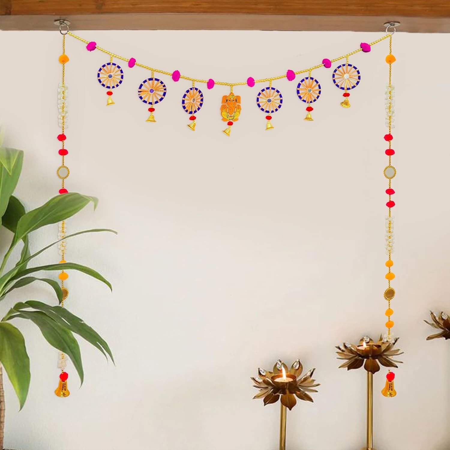 Multicolor Ganesh toran & latkans