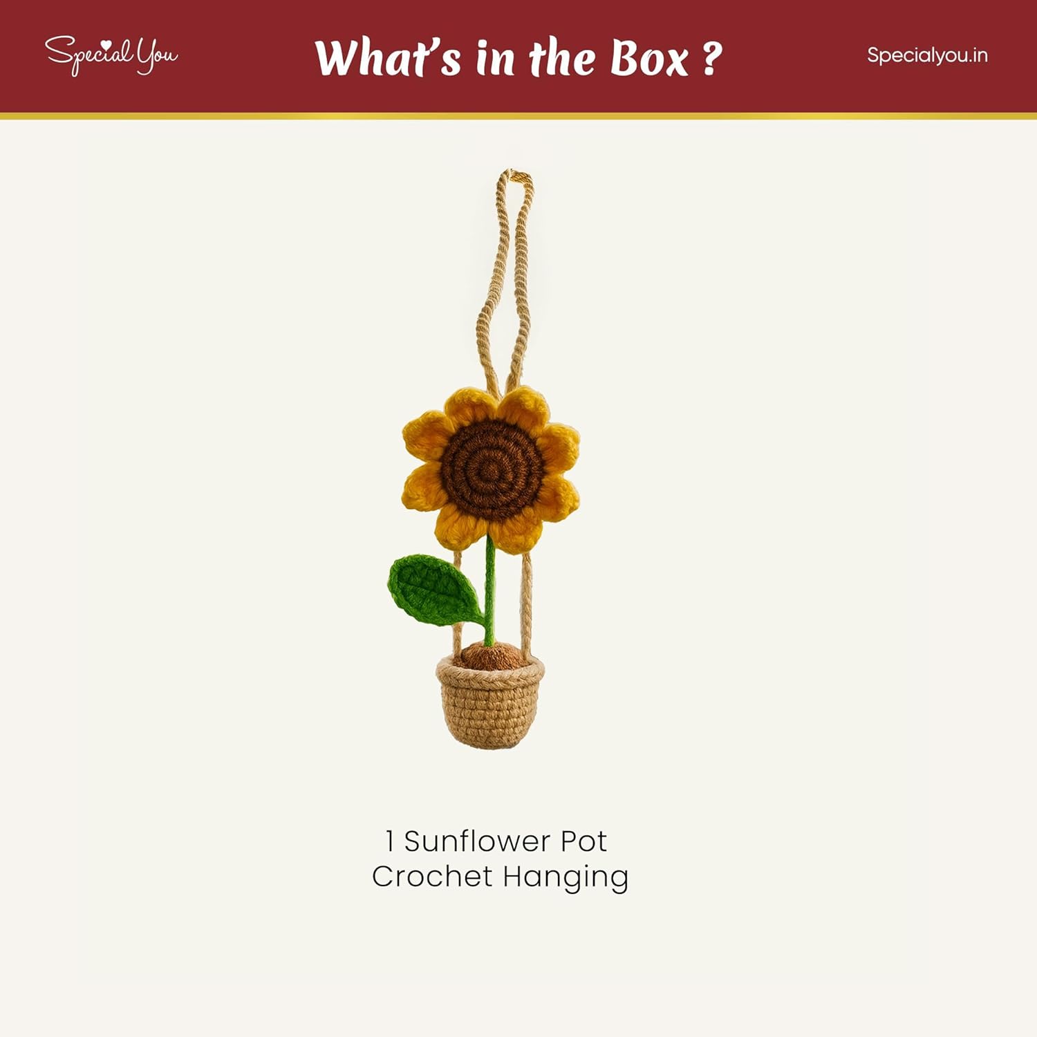 Sunflower Crochet Hanging