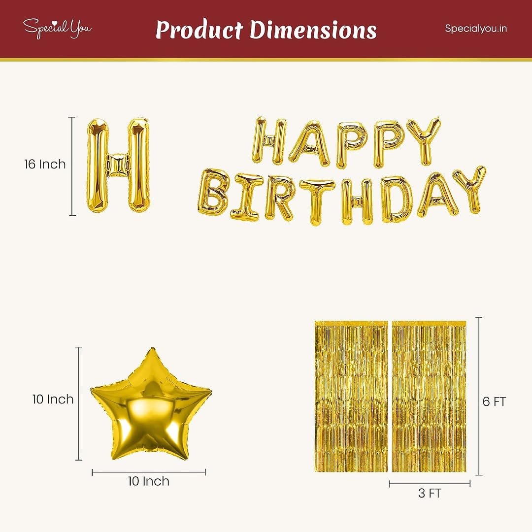 peach and yellow birthday decoration kit