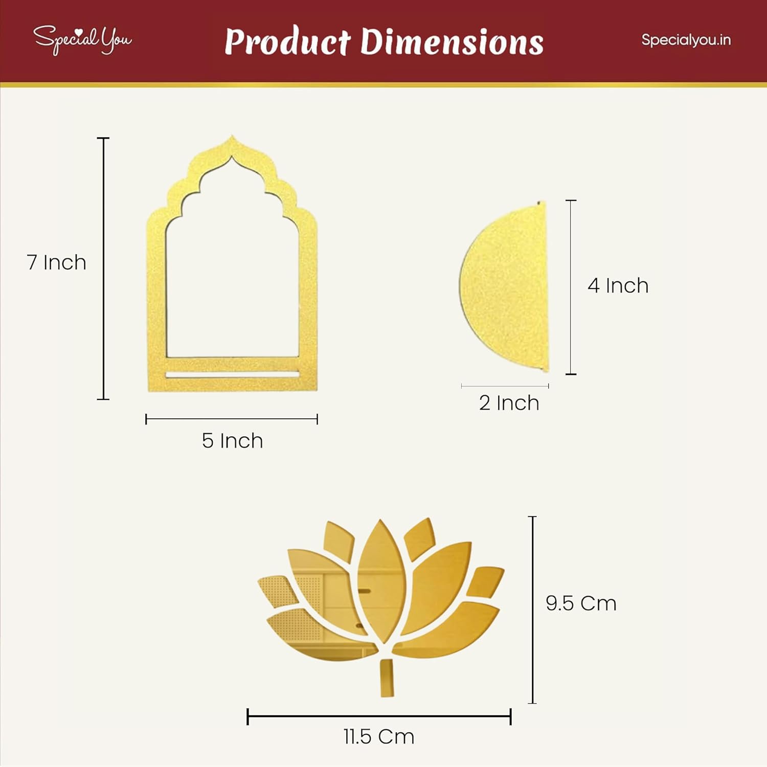 Lotus Acrylic & Wooden Jharokha Decor