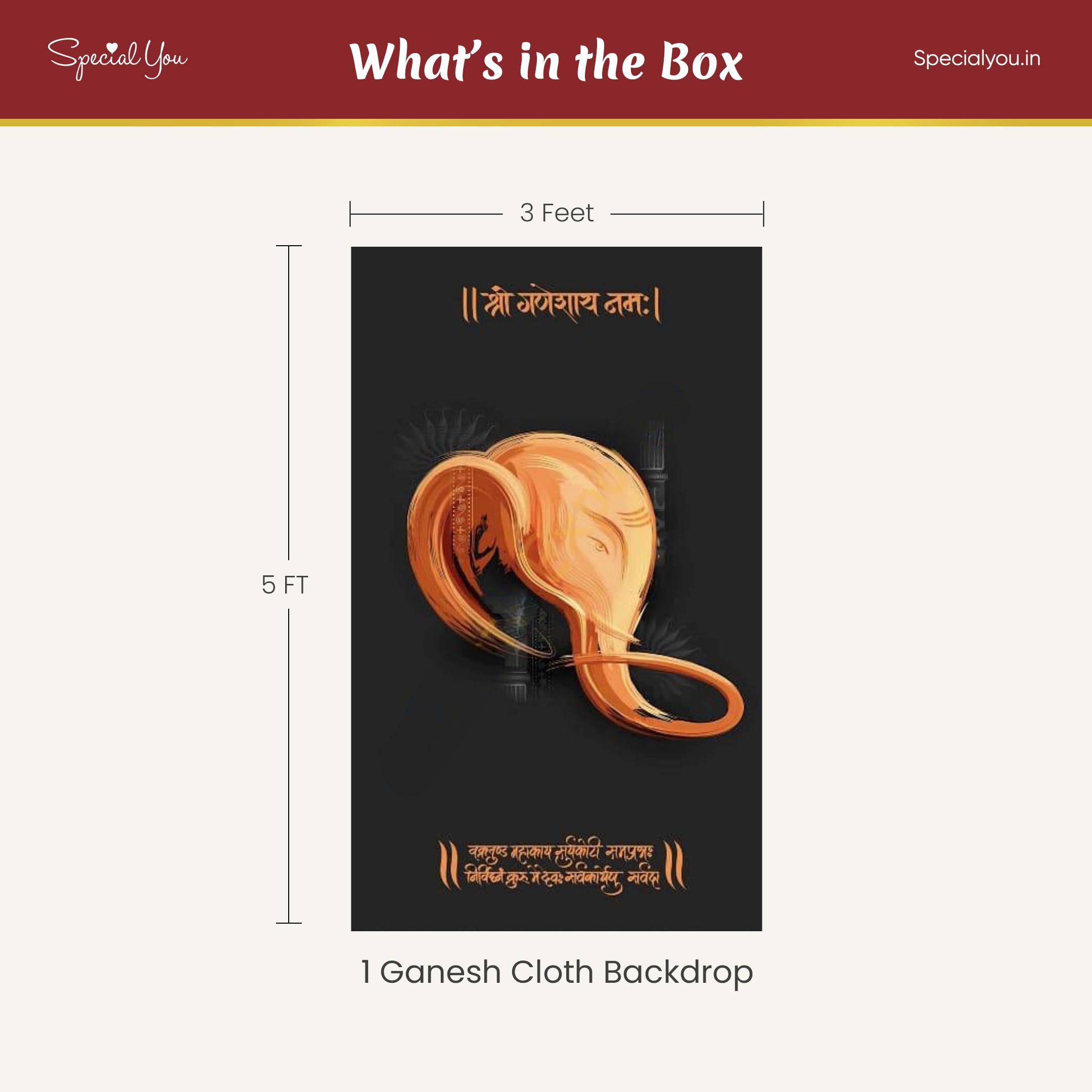 Ganesh Backdrop for Wall decor - Special You
