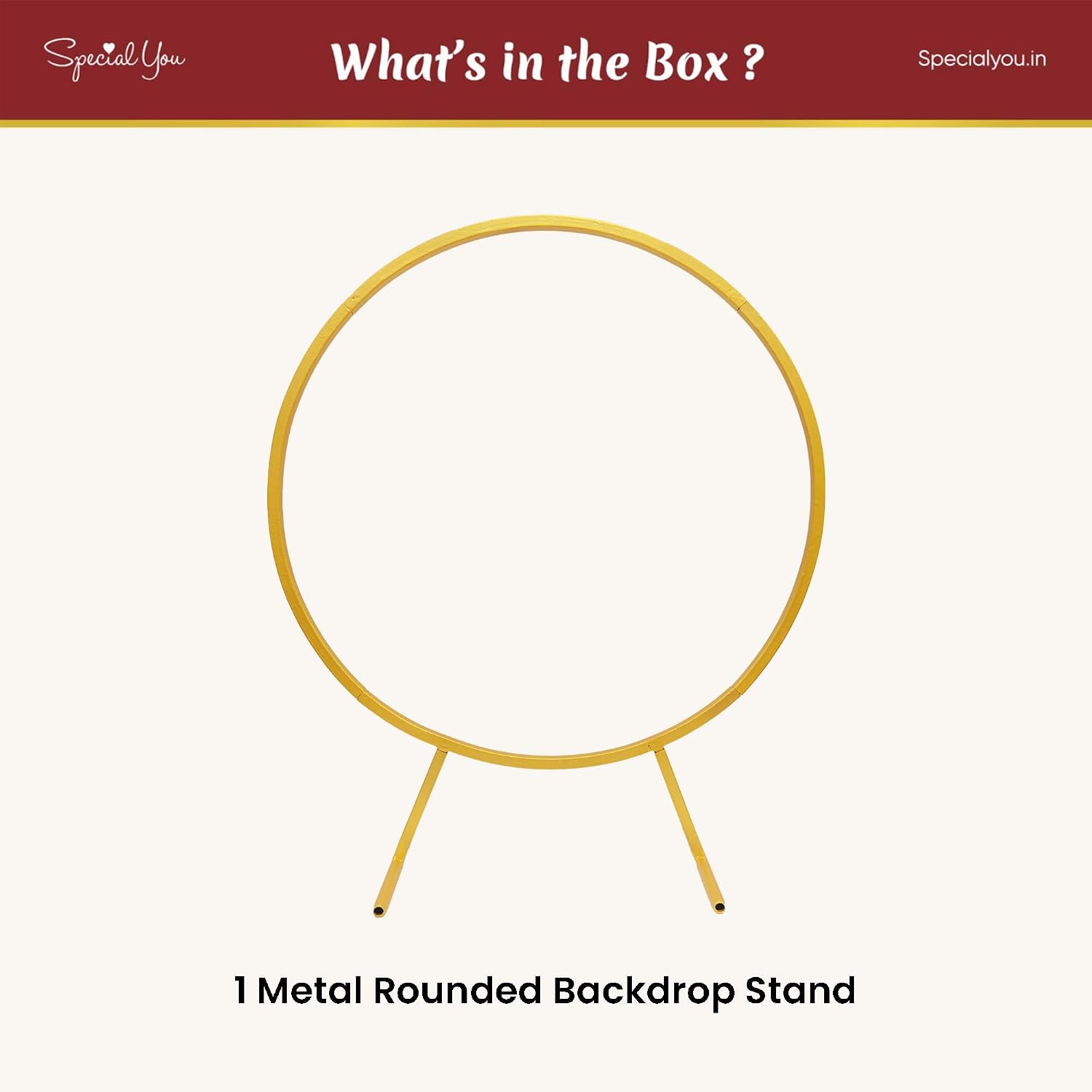 Golden Round Metal Stand for decoration