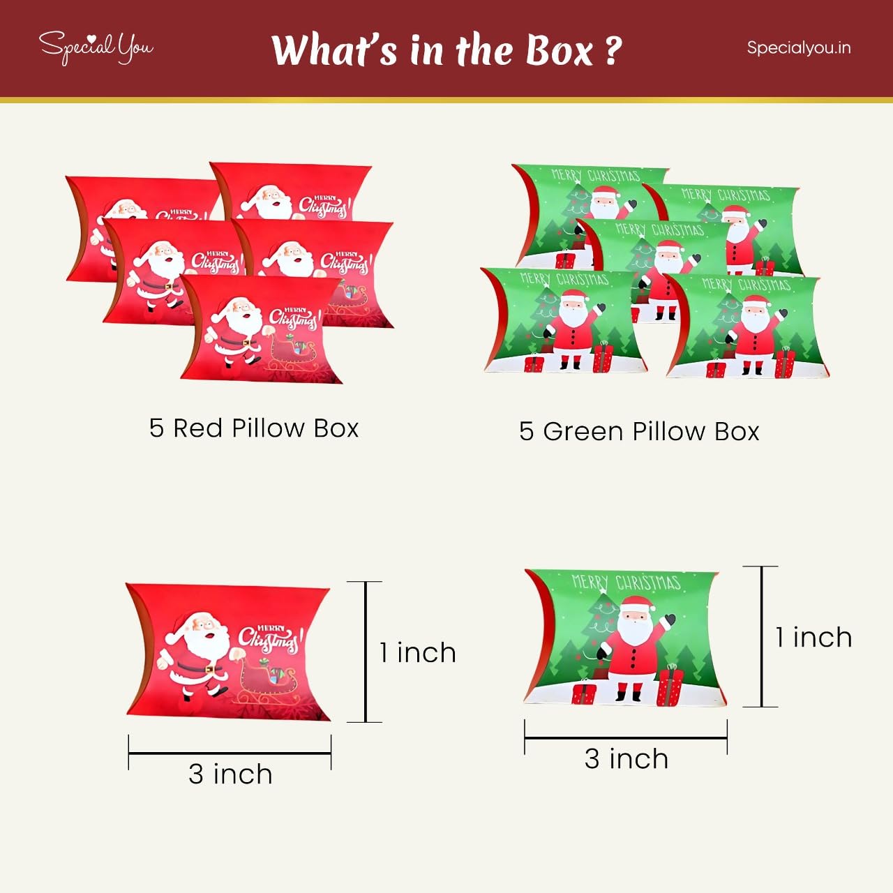Christmas Packaging Boxes Pack of 10
