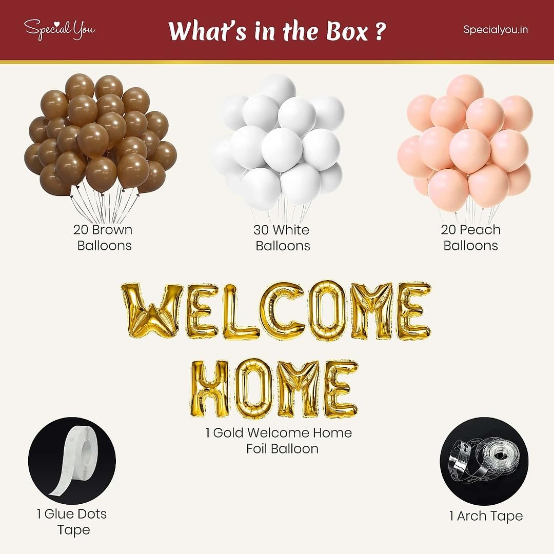 Brown welcome decoration kit