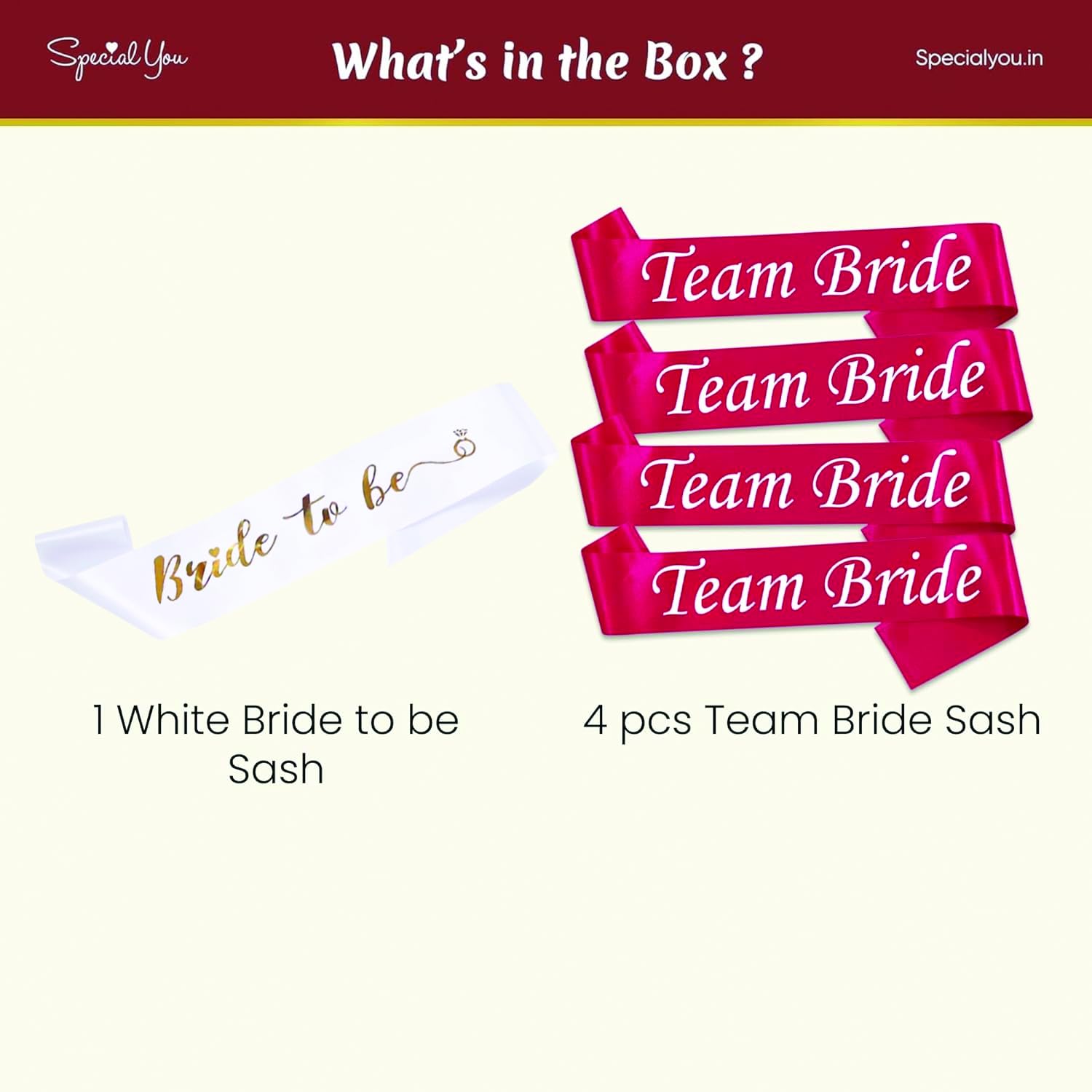 Bride to be Sash with Team Bride Sash