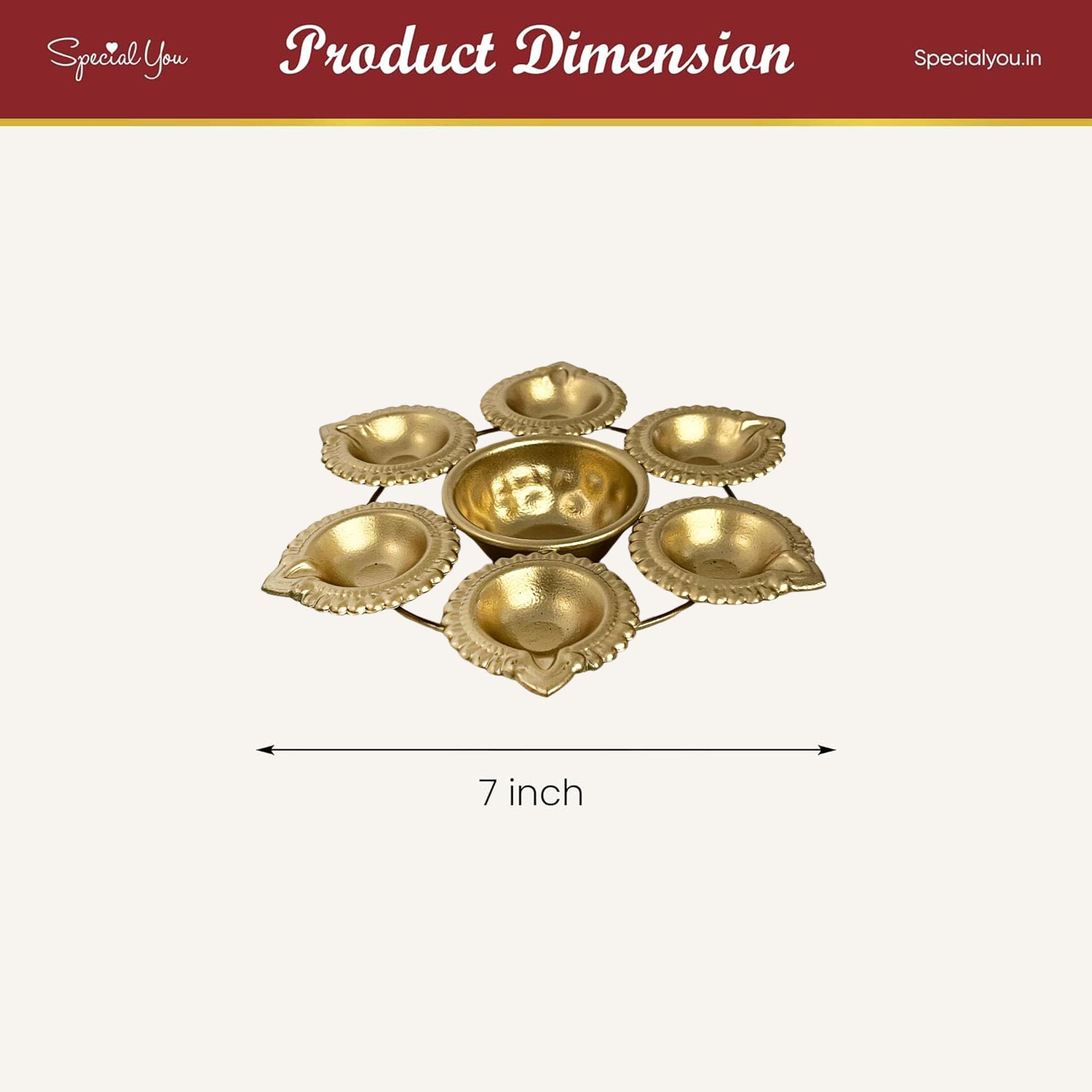 Urli Diya with Tea Light Candles for Diwali Decoration - 7 Inches