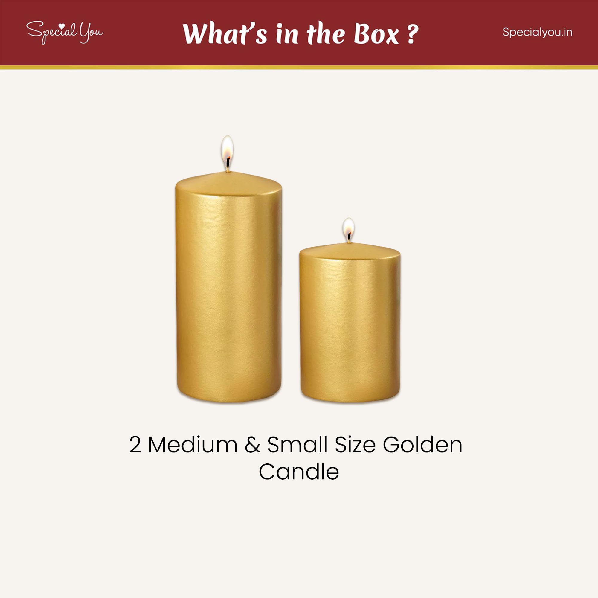 Golden Candles Set for Gifting