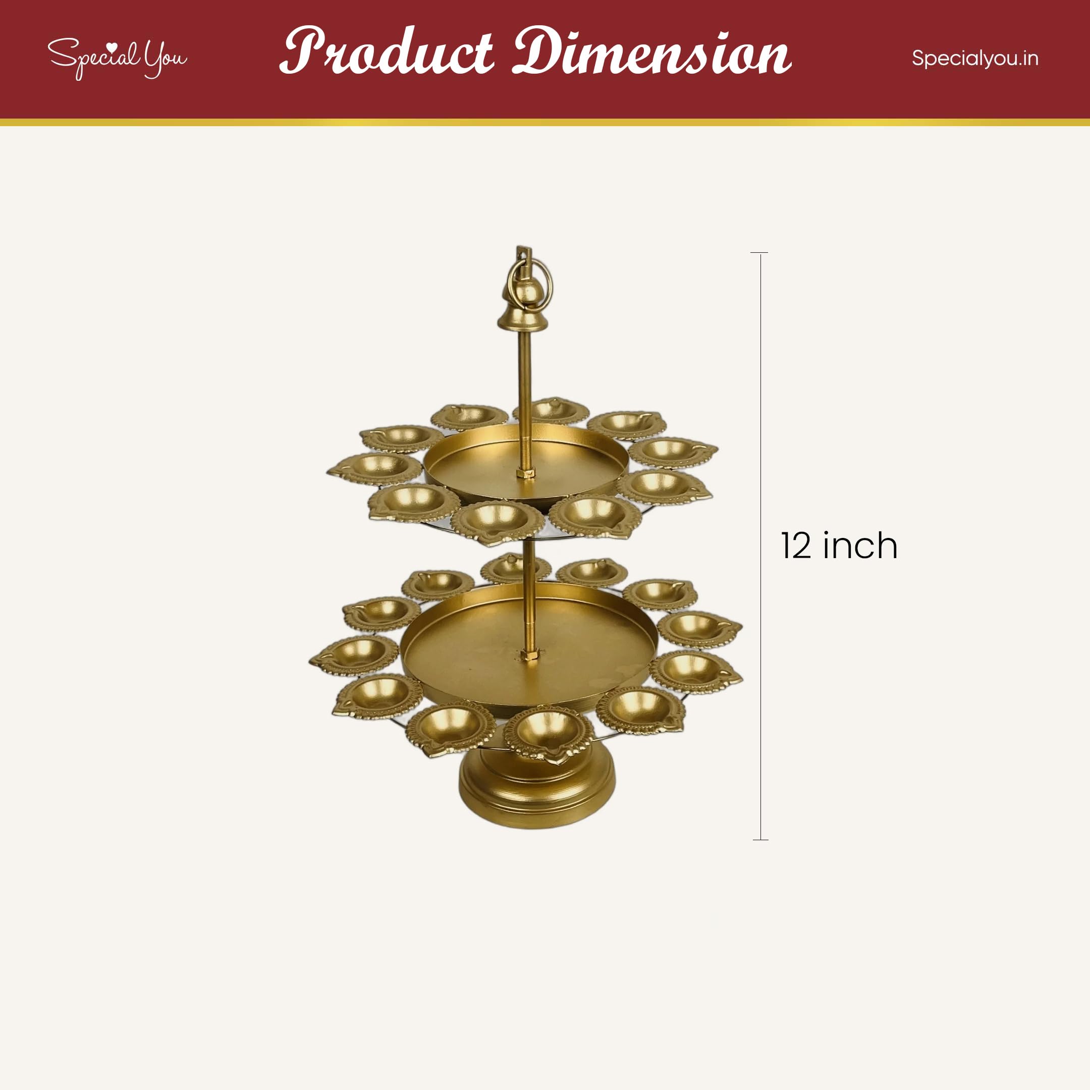 Double Diya Stand Urli for Diwali Decoration - Special You