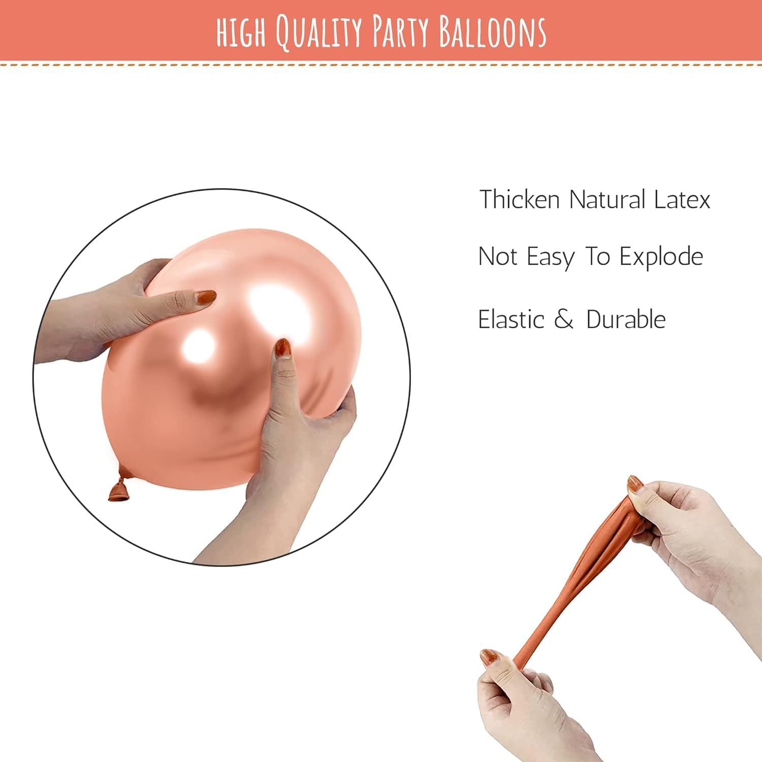 Rose Gold Chrome Balloon for party decoration-30pcs
