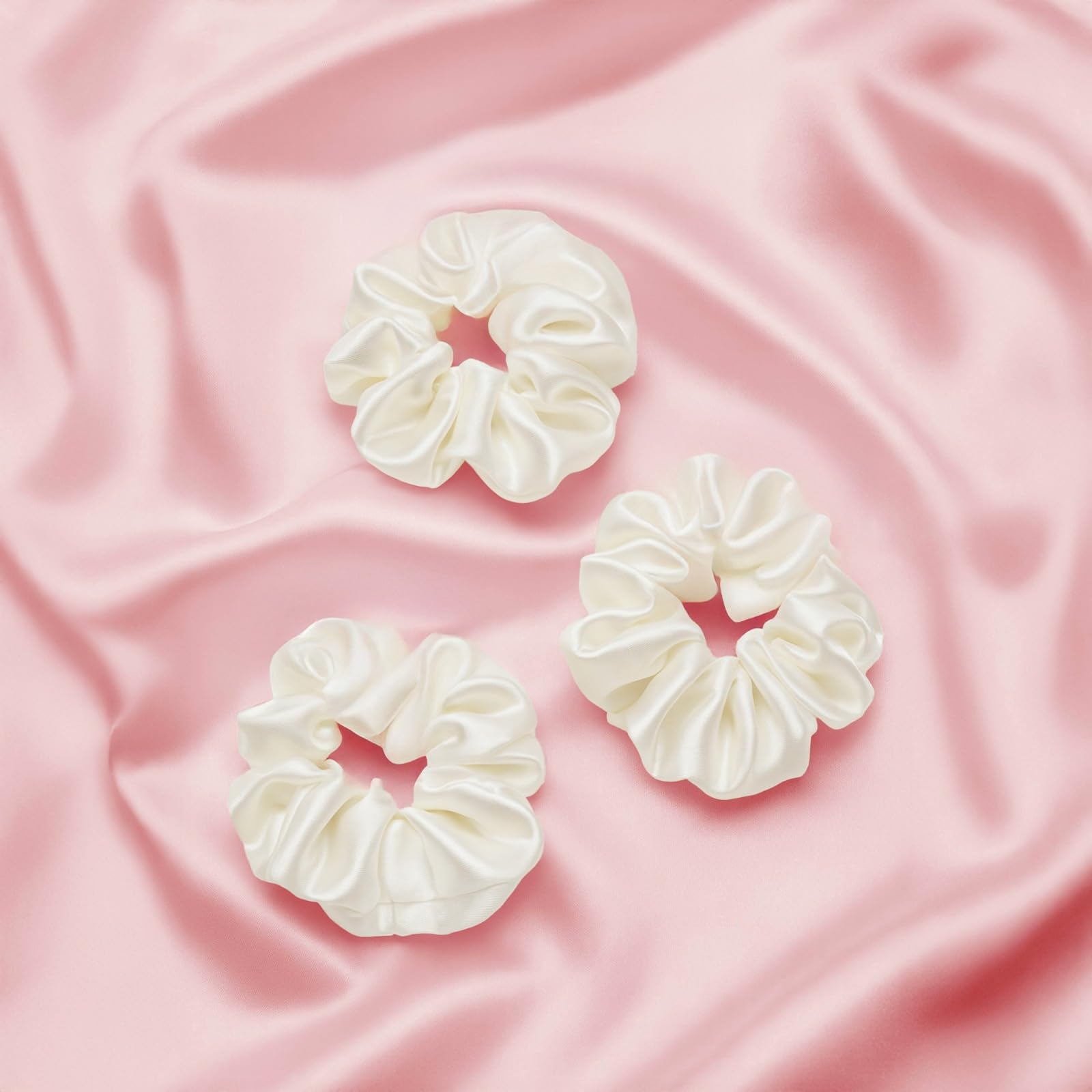 Set of 3 Ivory Hair Scrunchies