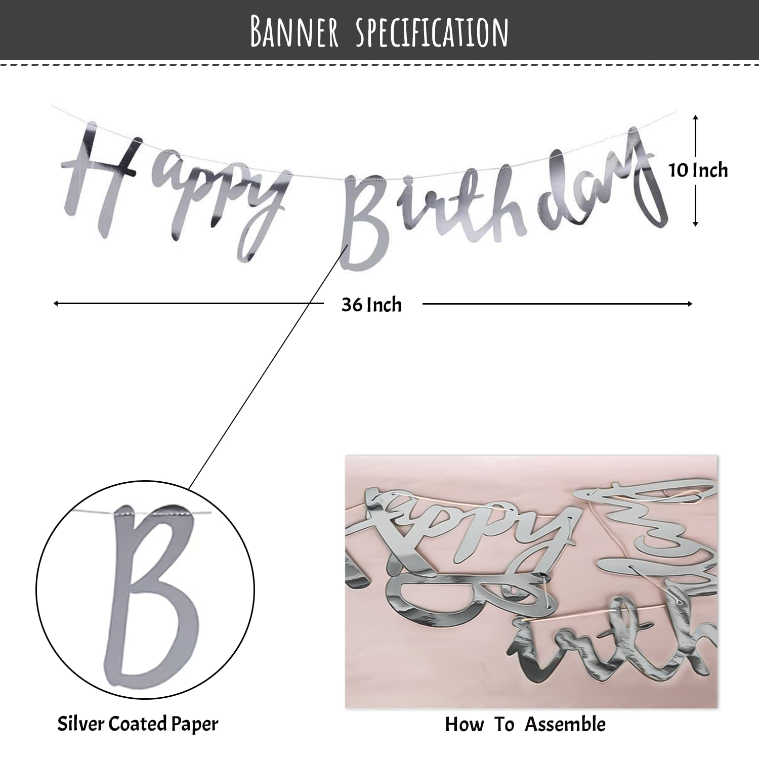 Black & White DIY Birthday decoration
