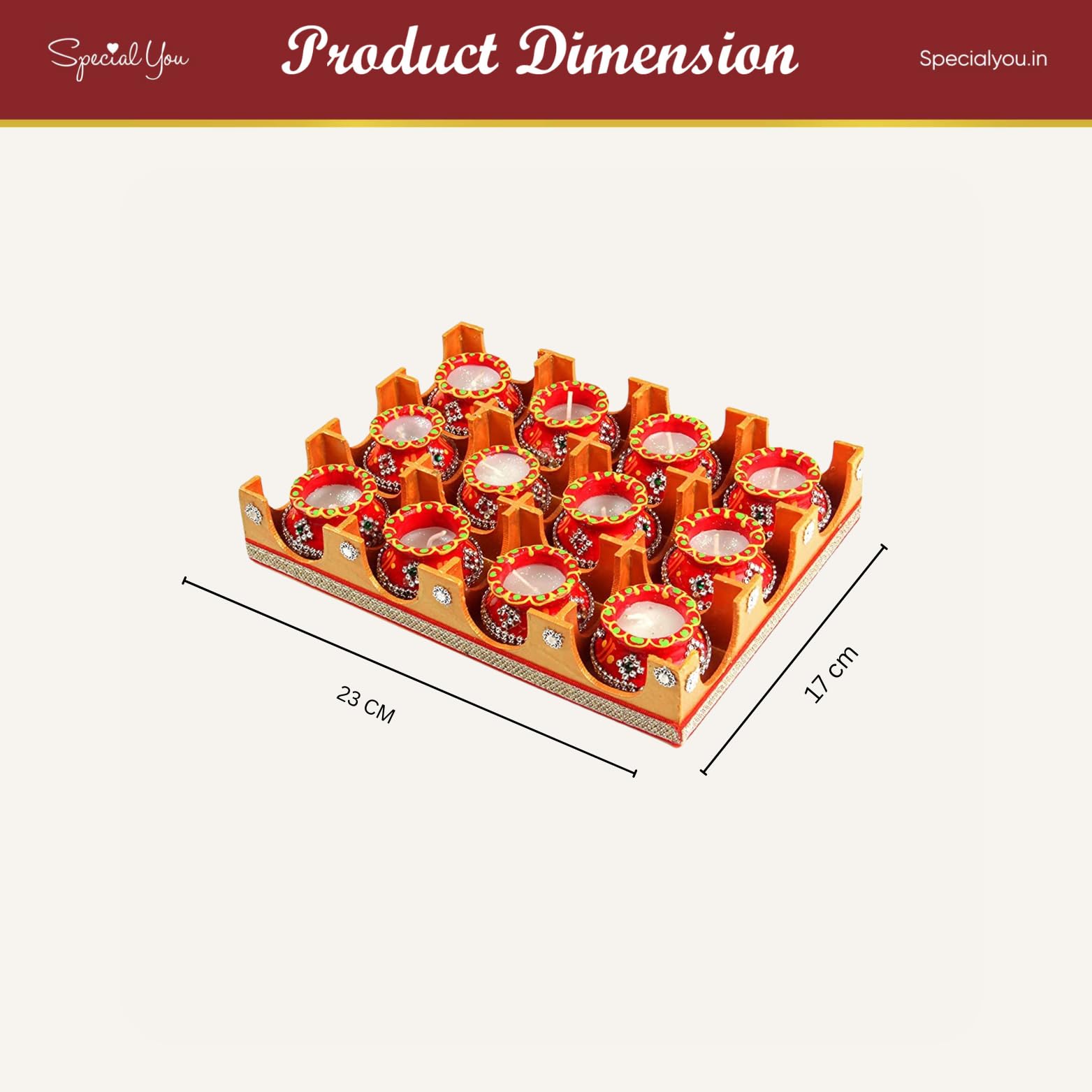 Mangal Kalash Tray Candles