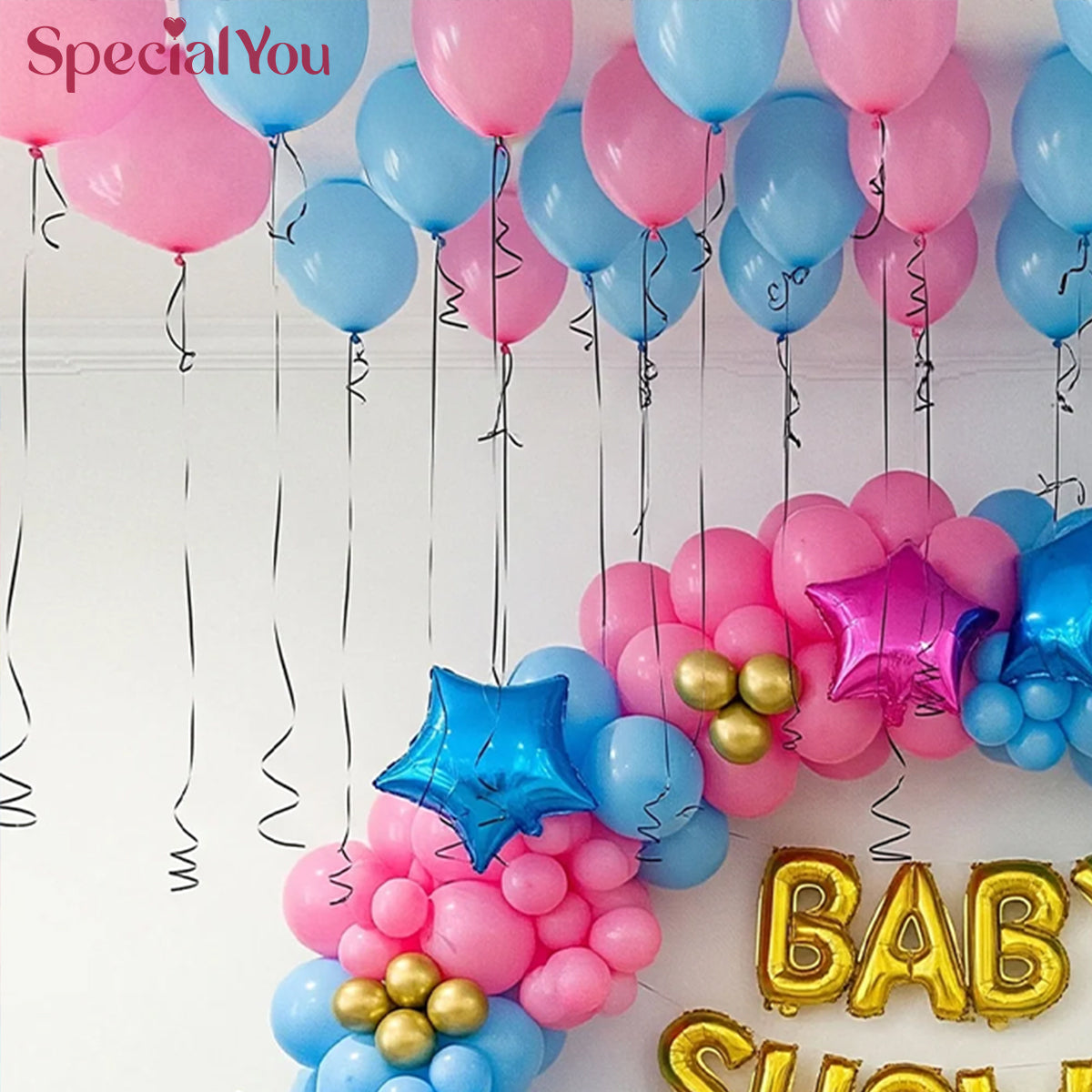 Pink & Blue Baby Shower Decor