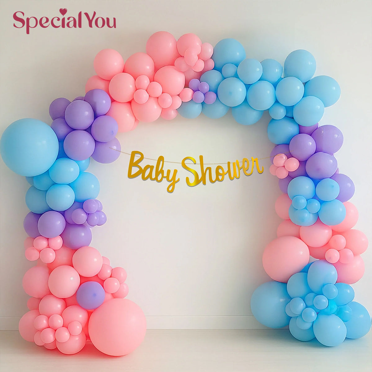 Blissful Baby Shower Arch Decor
