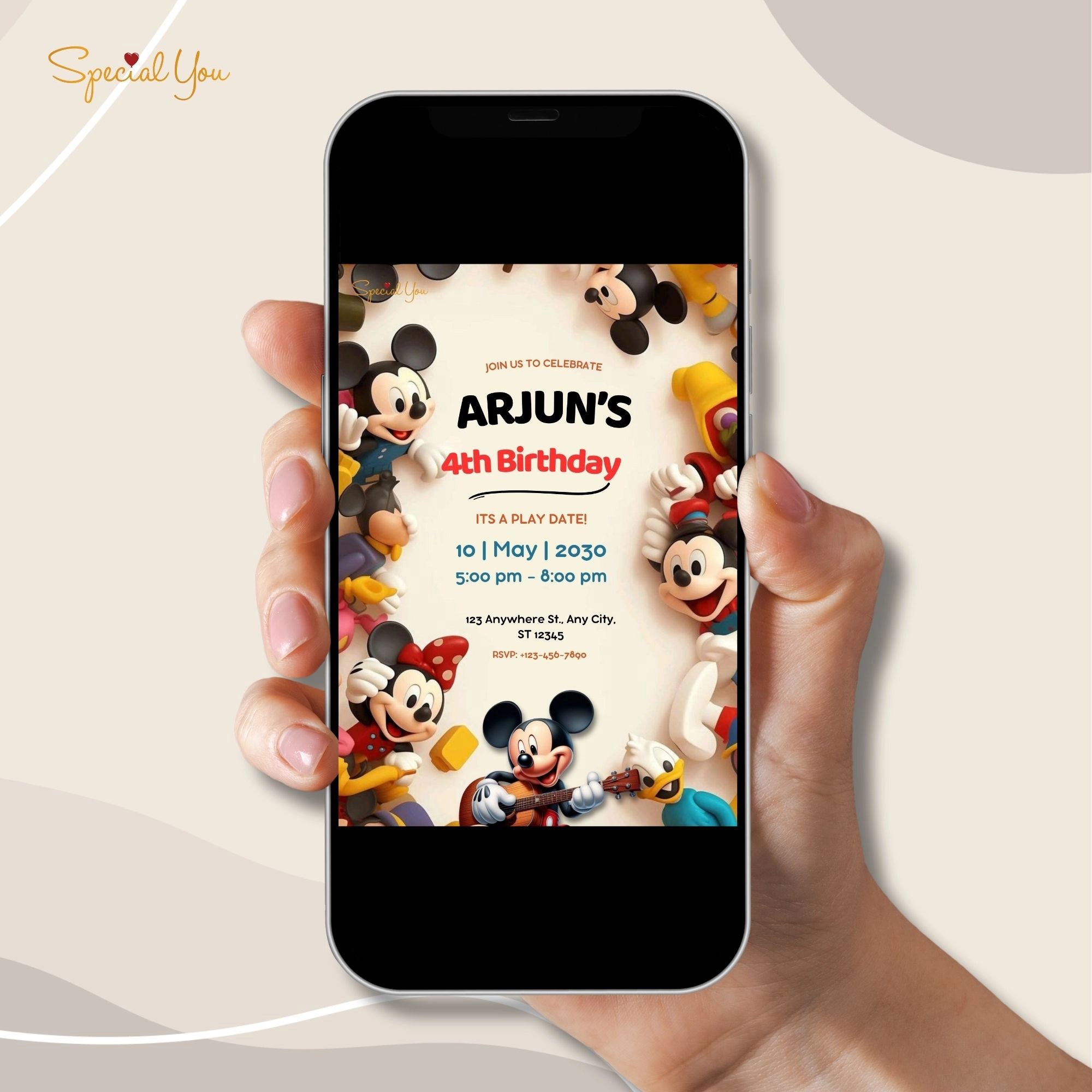 Mickey’s Clubhouse Birthday E-Invite