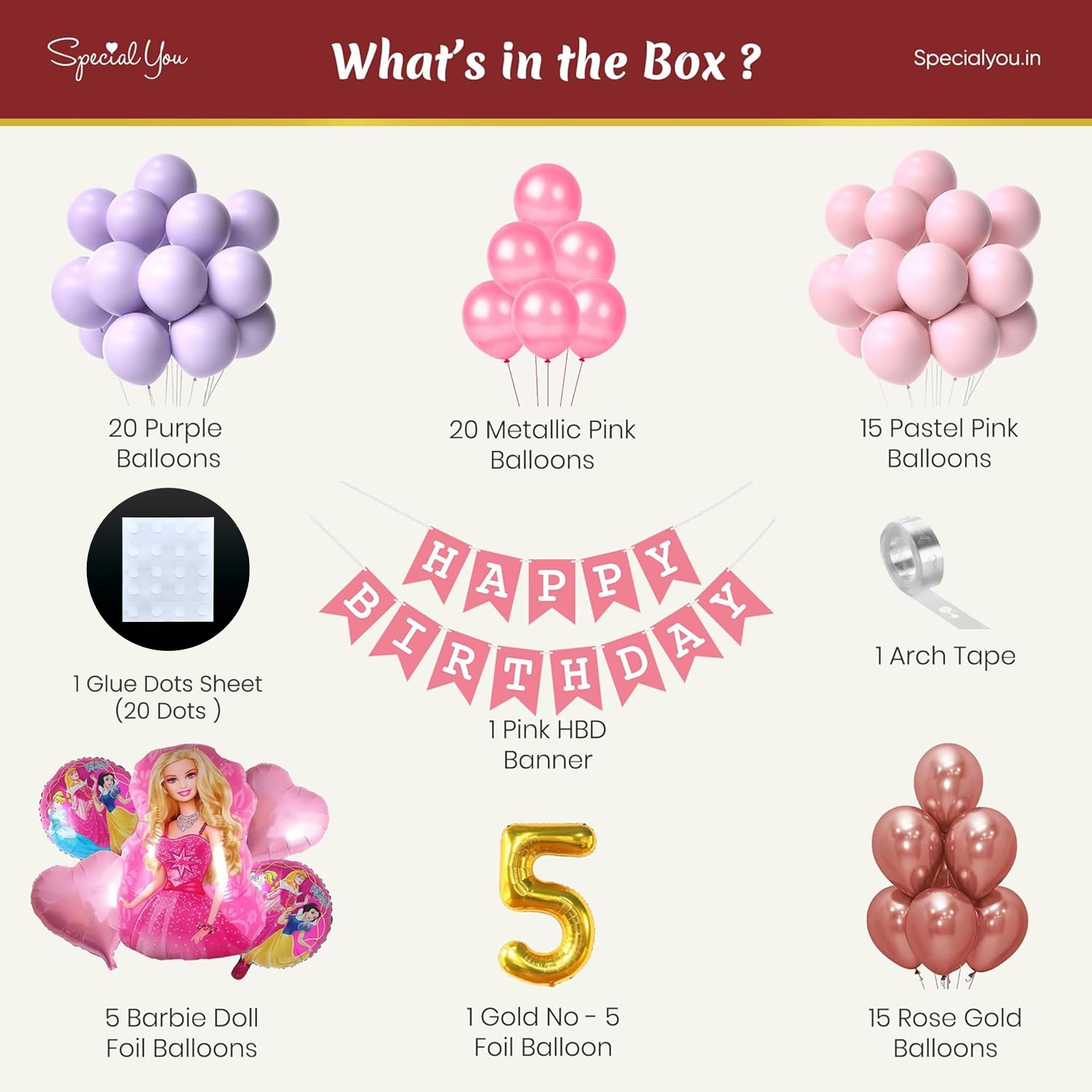 Barbie's Five-bulous DIY Birthday Decoration Kit
