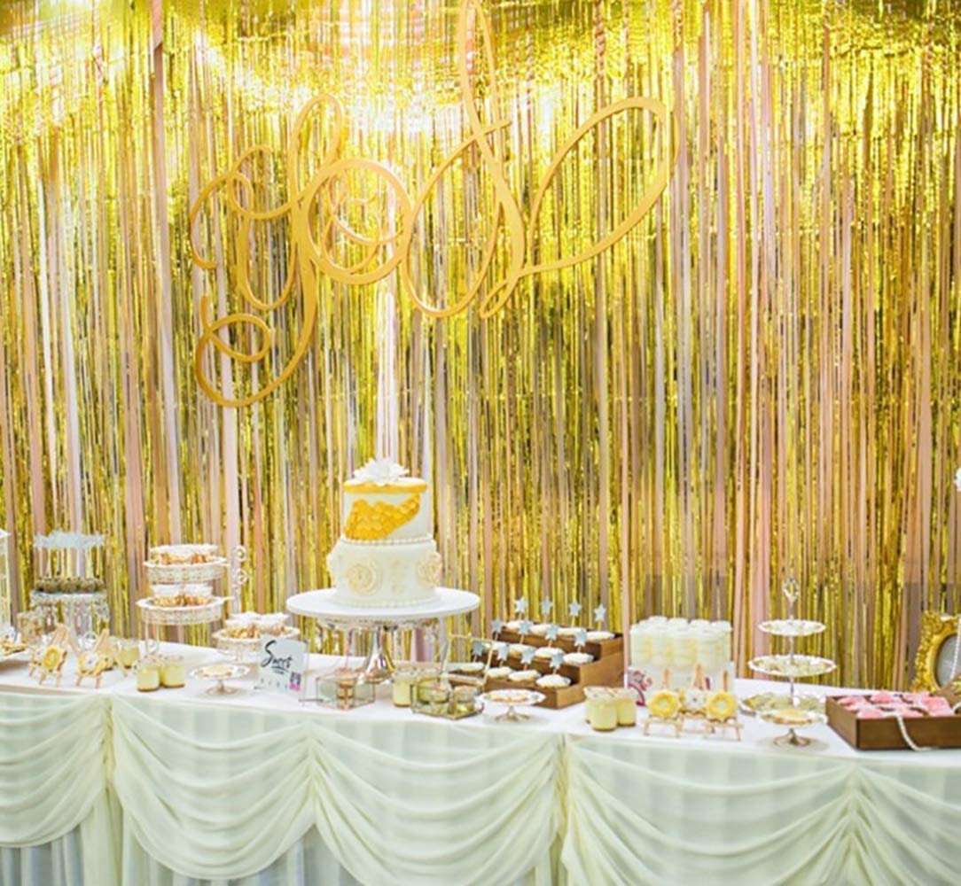 Golden Fringe Curtains