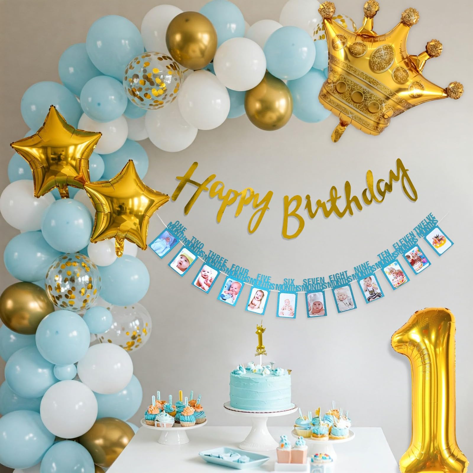 1st Birthday Decoration kit for Baby Boy - Main Image