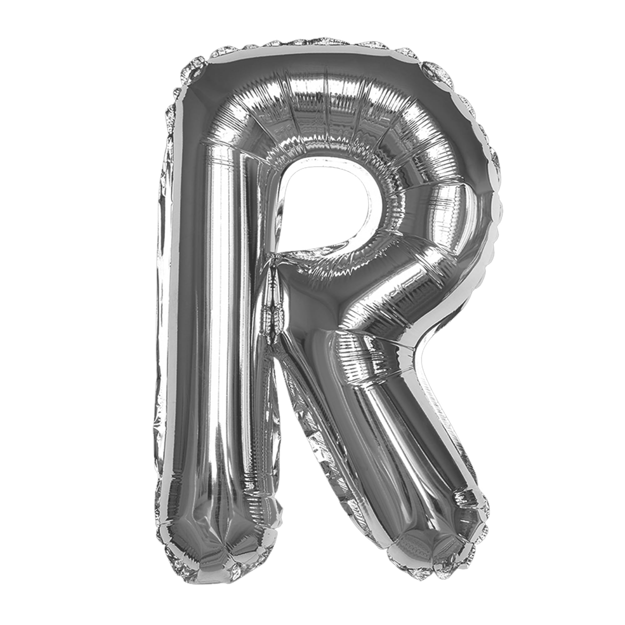 Silver R Letter Foil Balloon
