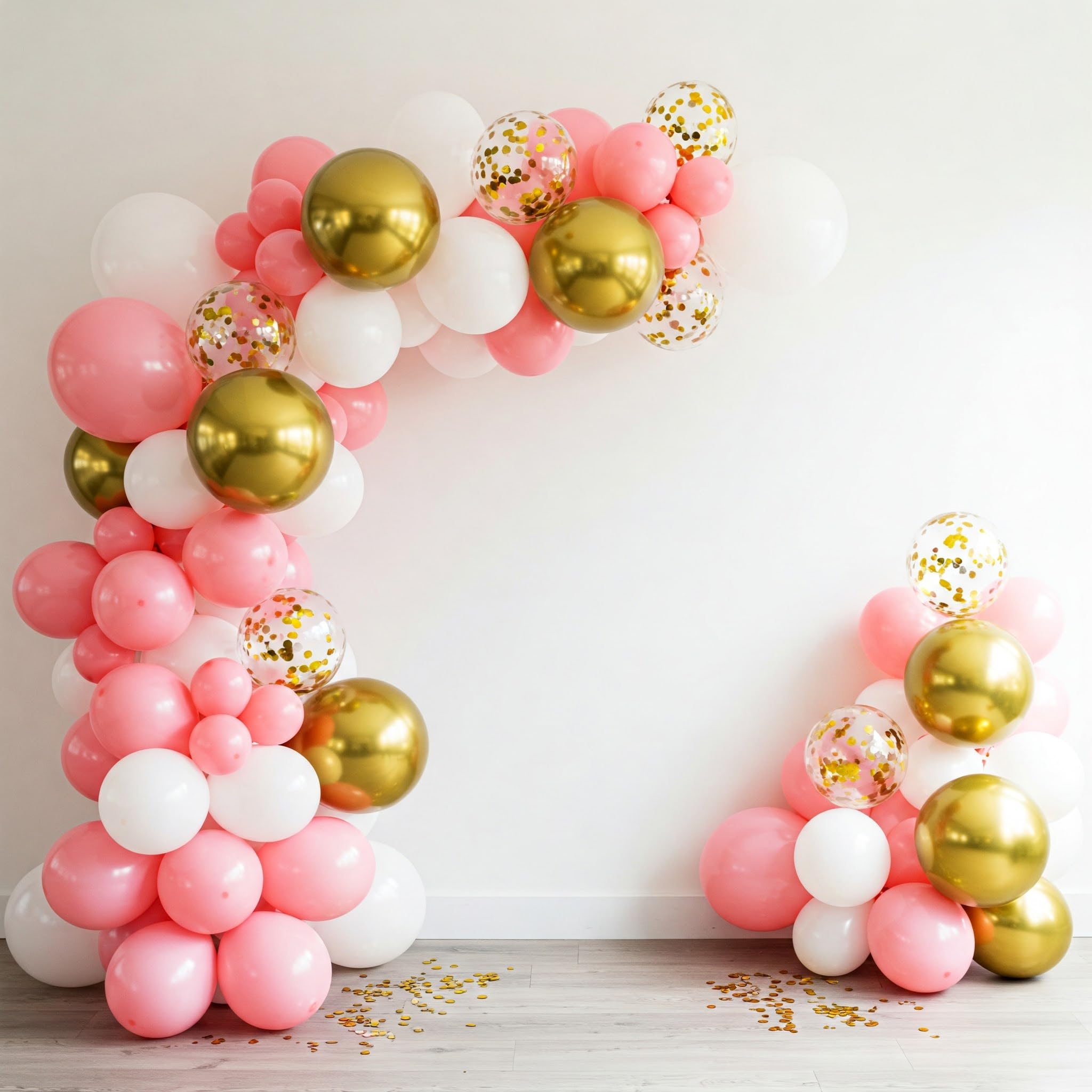 Pink and Gold Theme Balloon Decoration