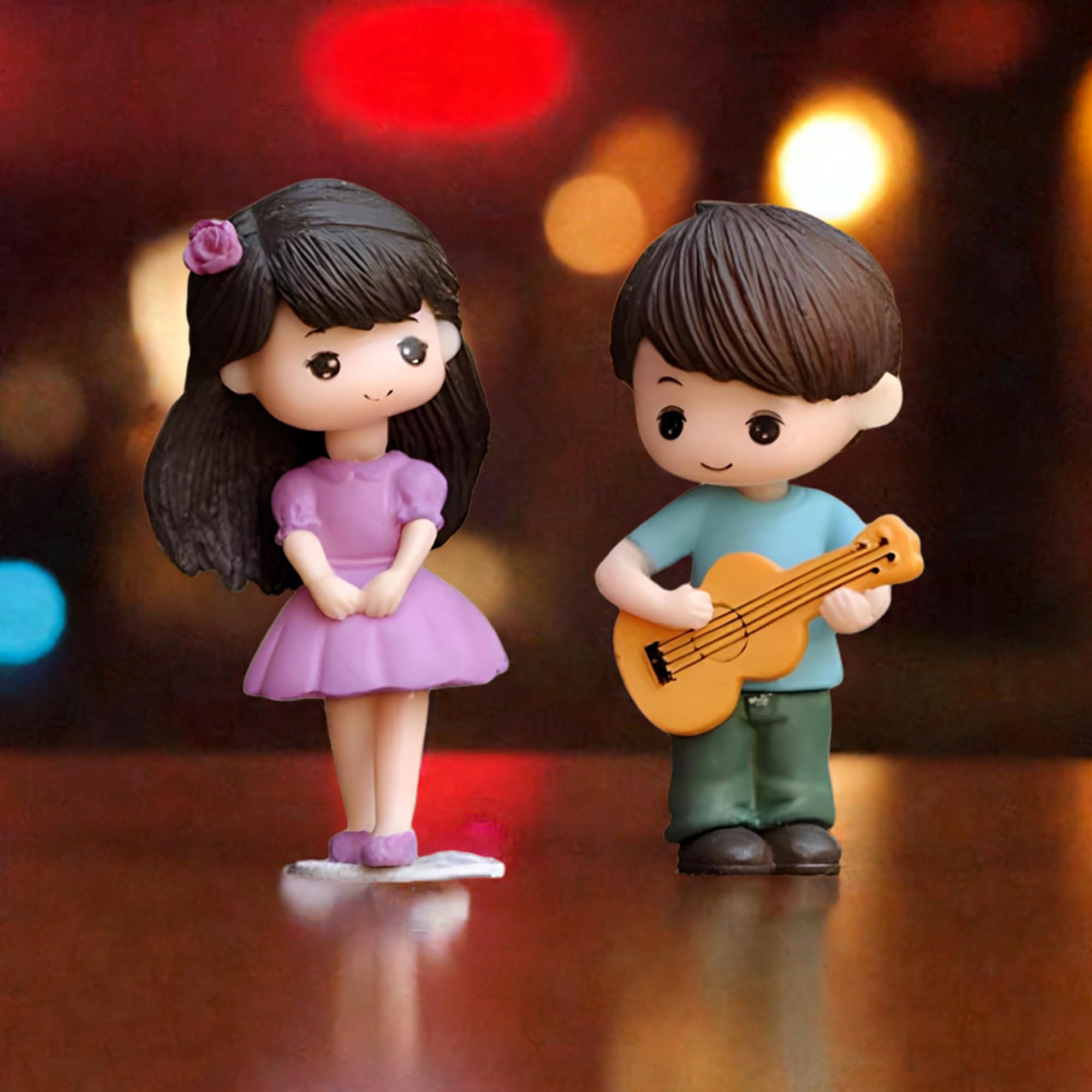 Kiss & Guitar Couple Miniature Combo