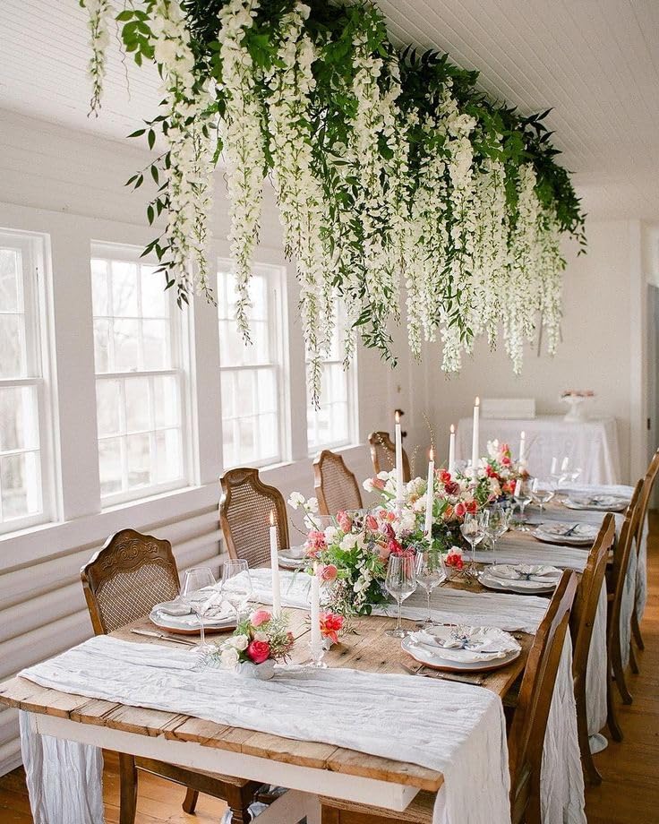 Artificial Cream Wisteria for Your Home Decor