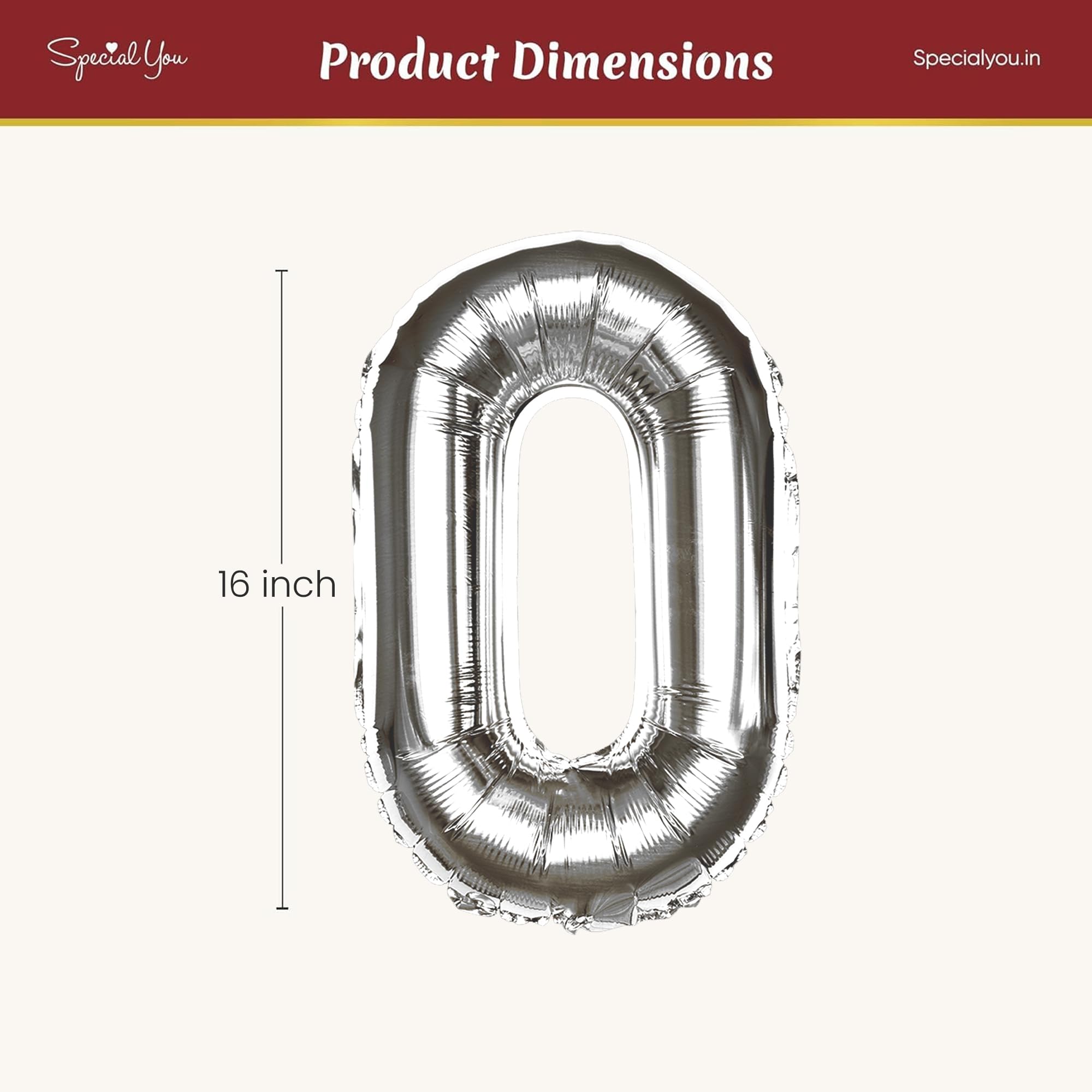 Silver O Letter Foil Balloon