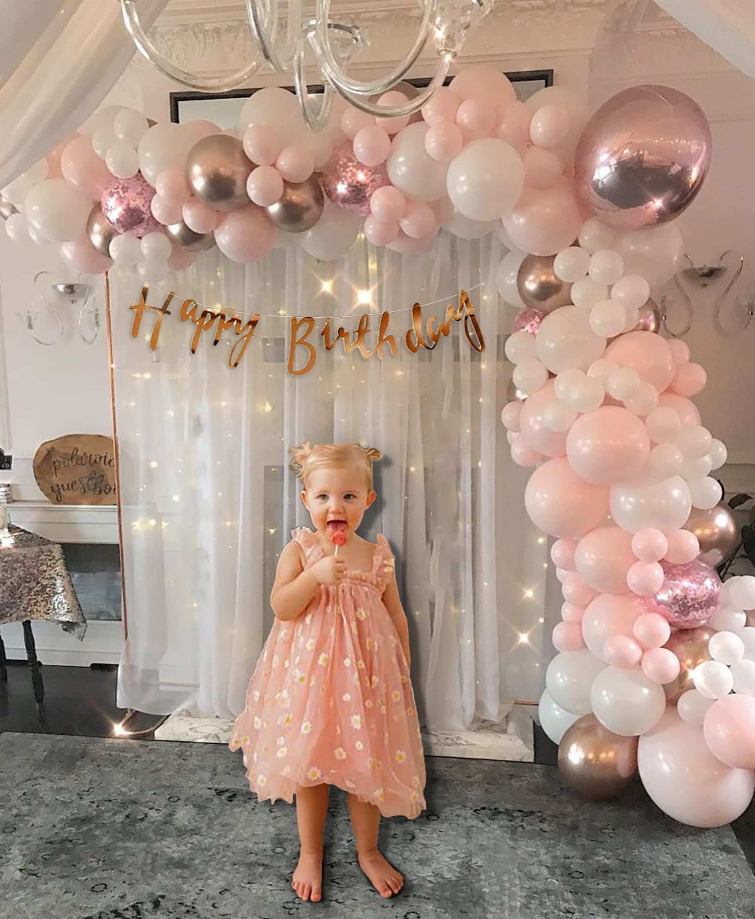 Pink Theme Birthday Decoration items kit for girls