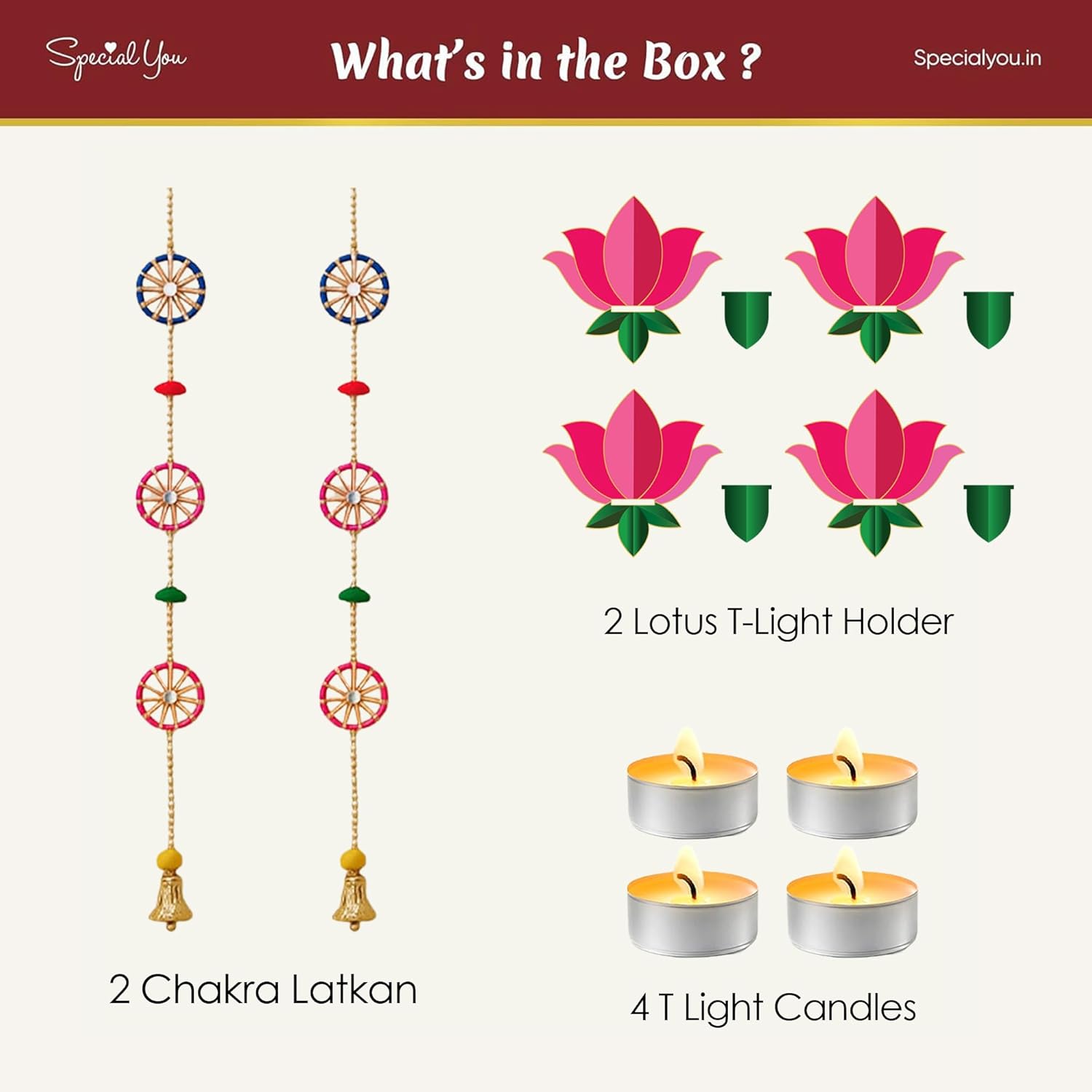 Diwali Pink Lotus T-Light Holder