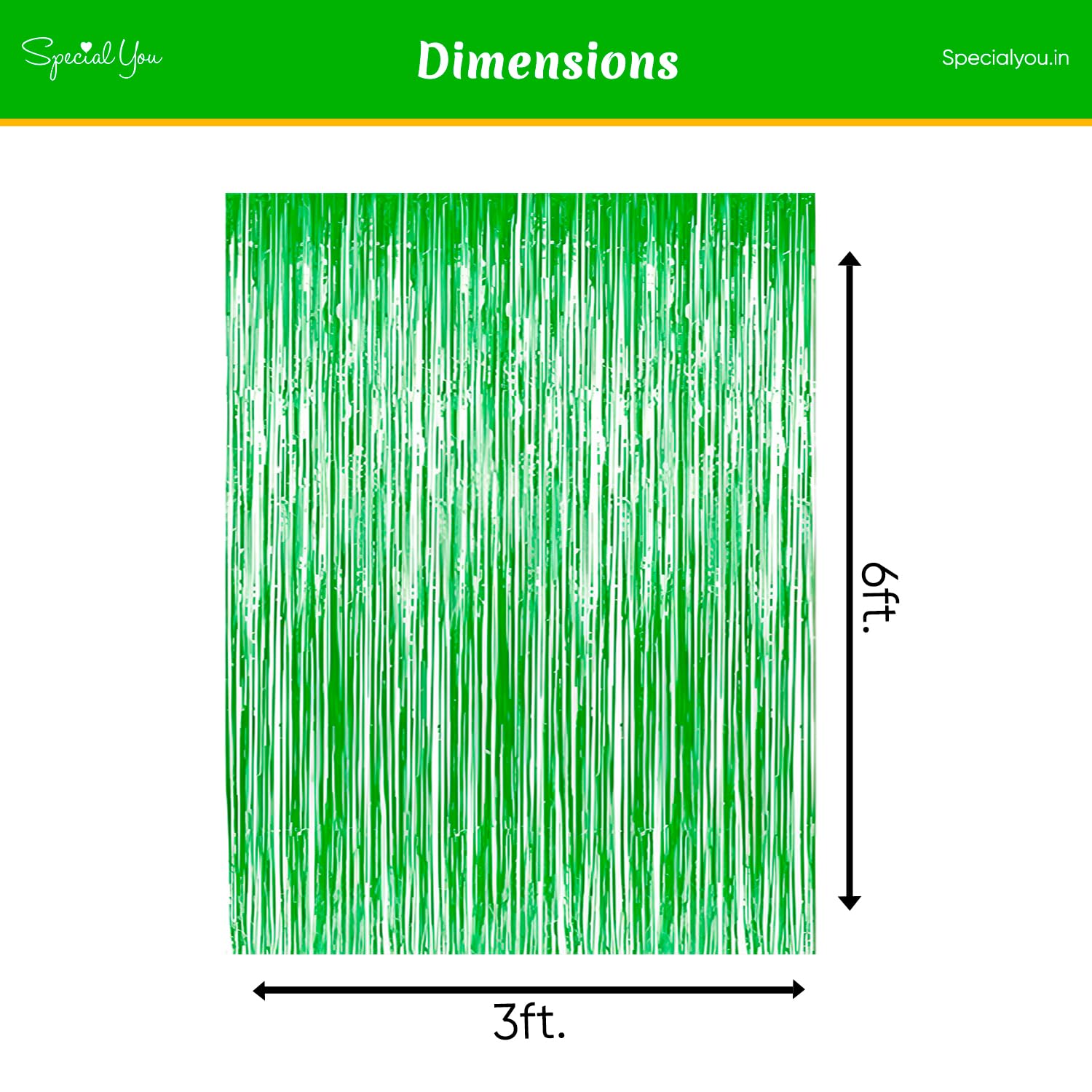 Dark Green Tinsel Foil Fringe Curtains