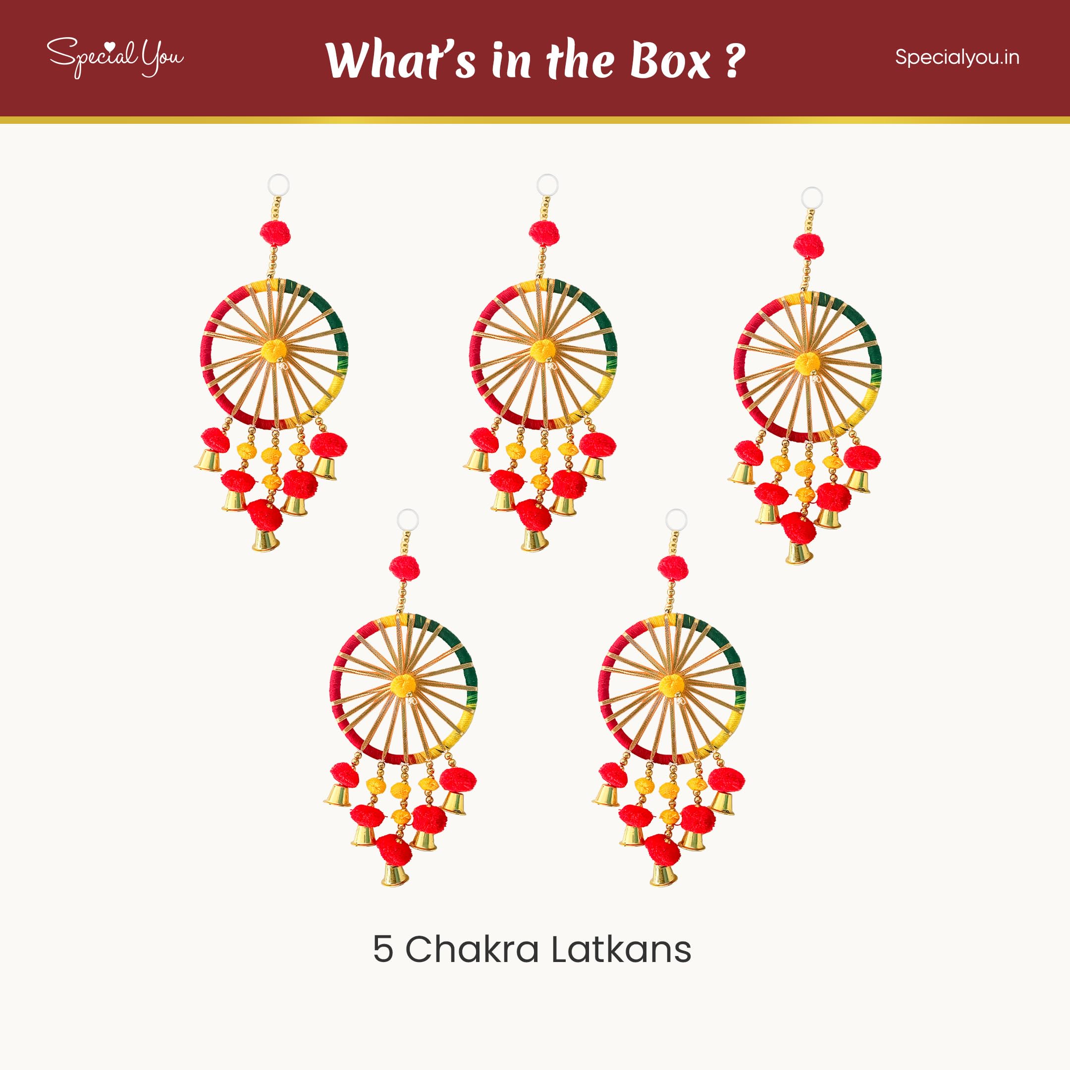 Shree Ganesha Chakra Decor-5pcs