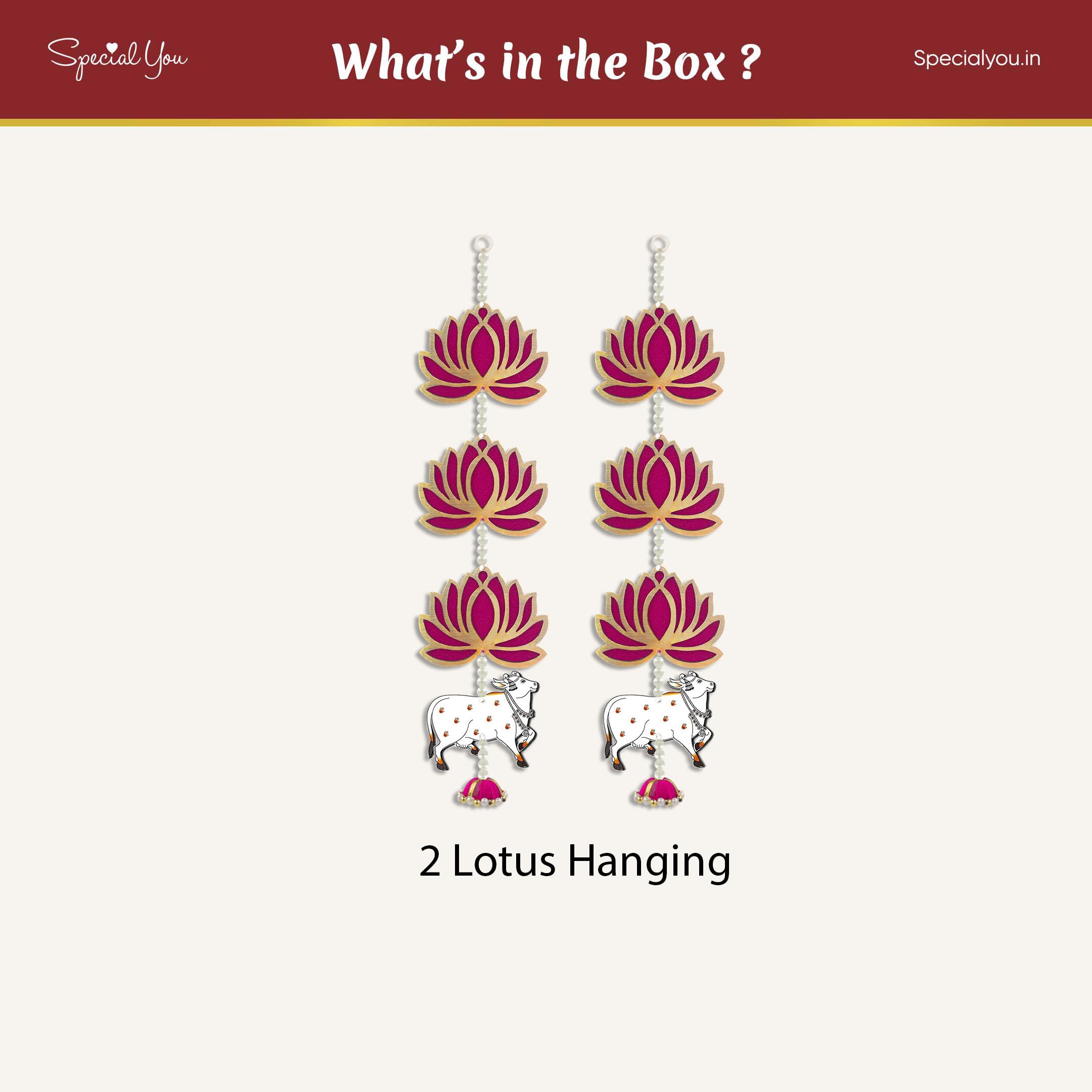 Ganpati Cow Lotus Decor