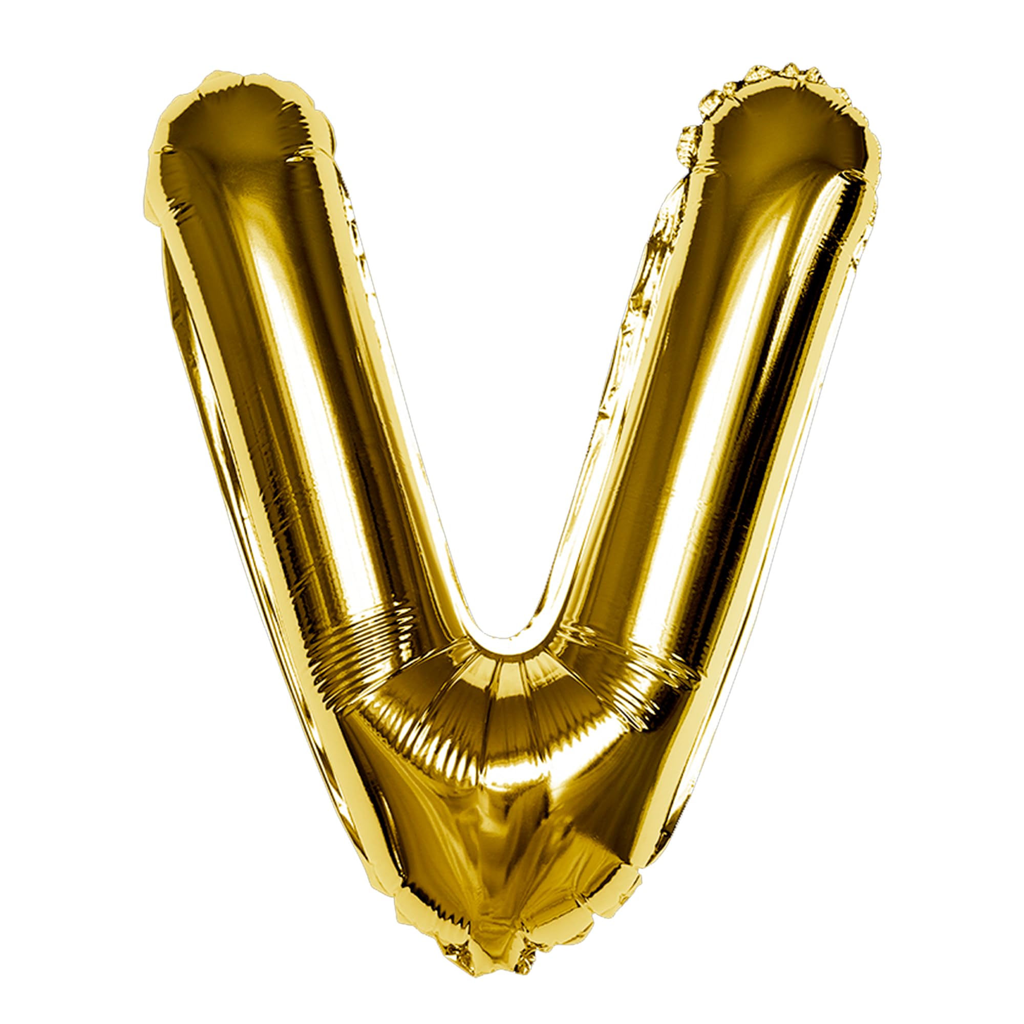 Gold V Letter Foil Balloon