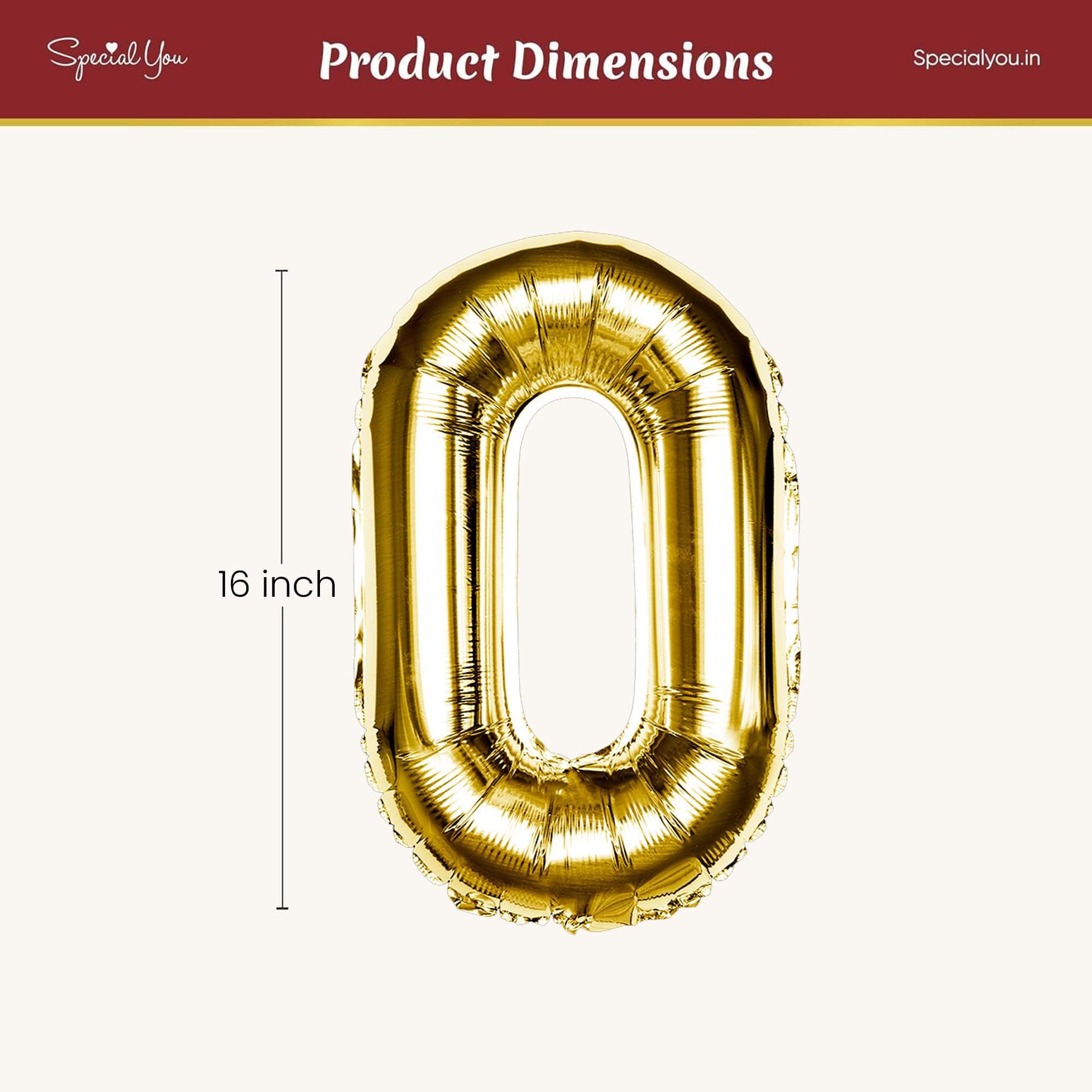 Gold O Letter Foil Balloon