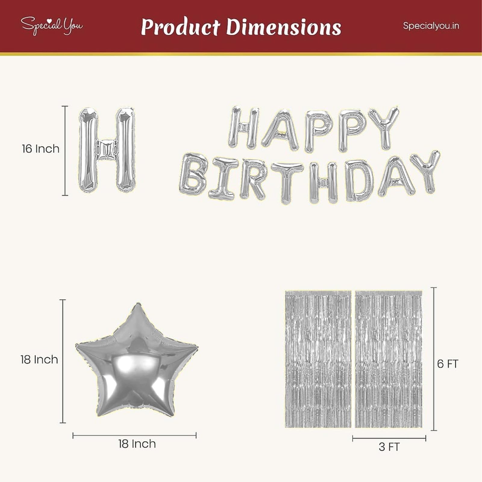 Black, White & Gold Birthday Decoration Kit