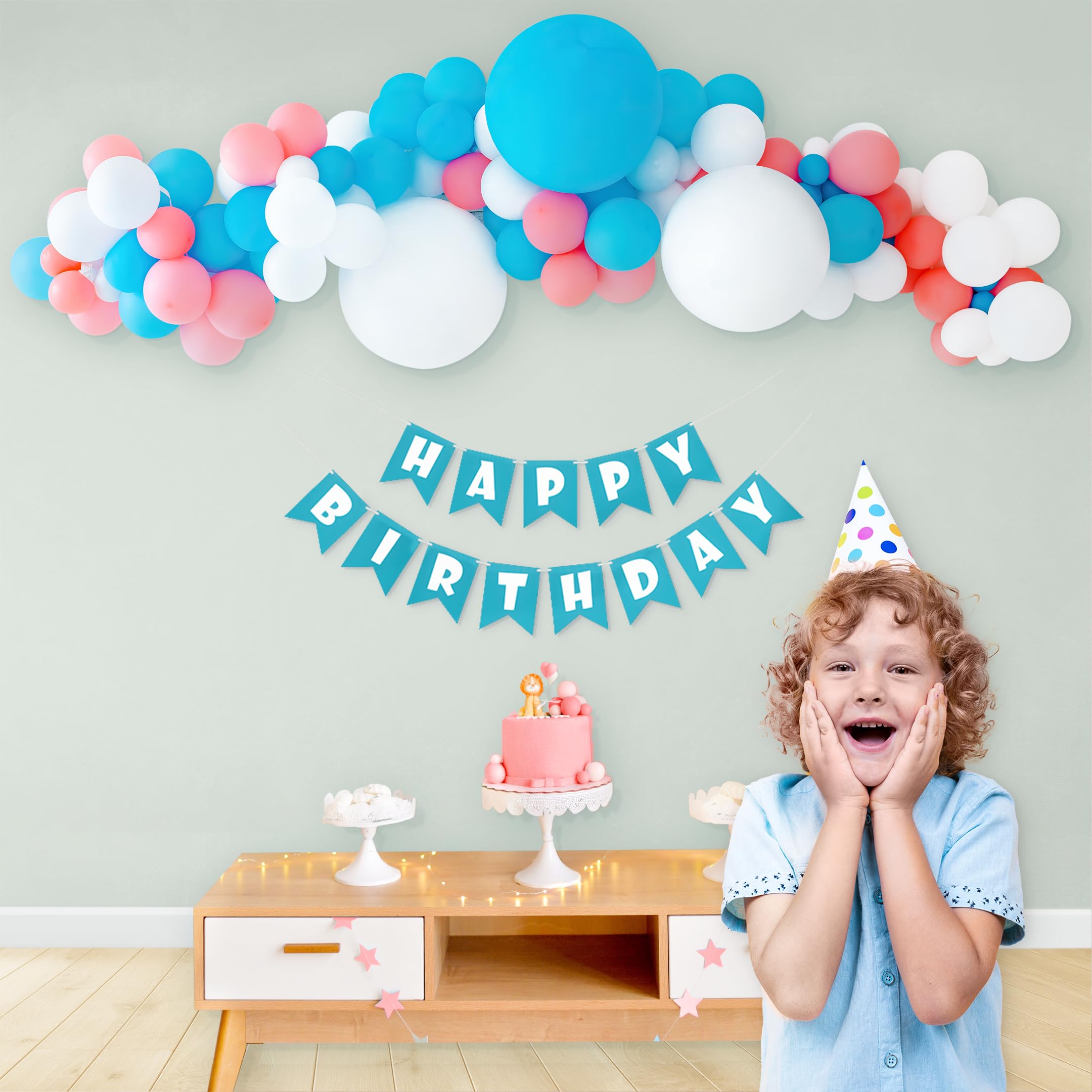 Pastel Theme Happy Birthday Decoration Items for Boys and Girls
