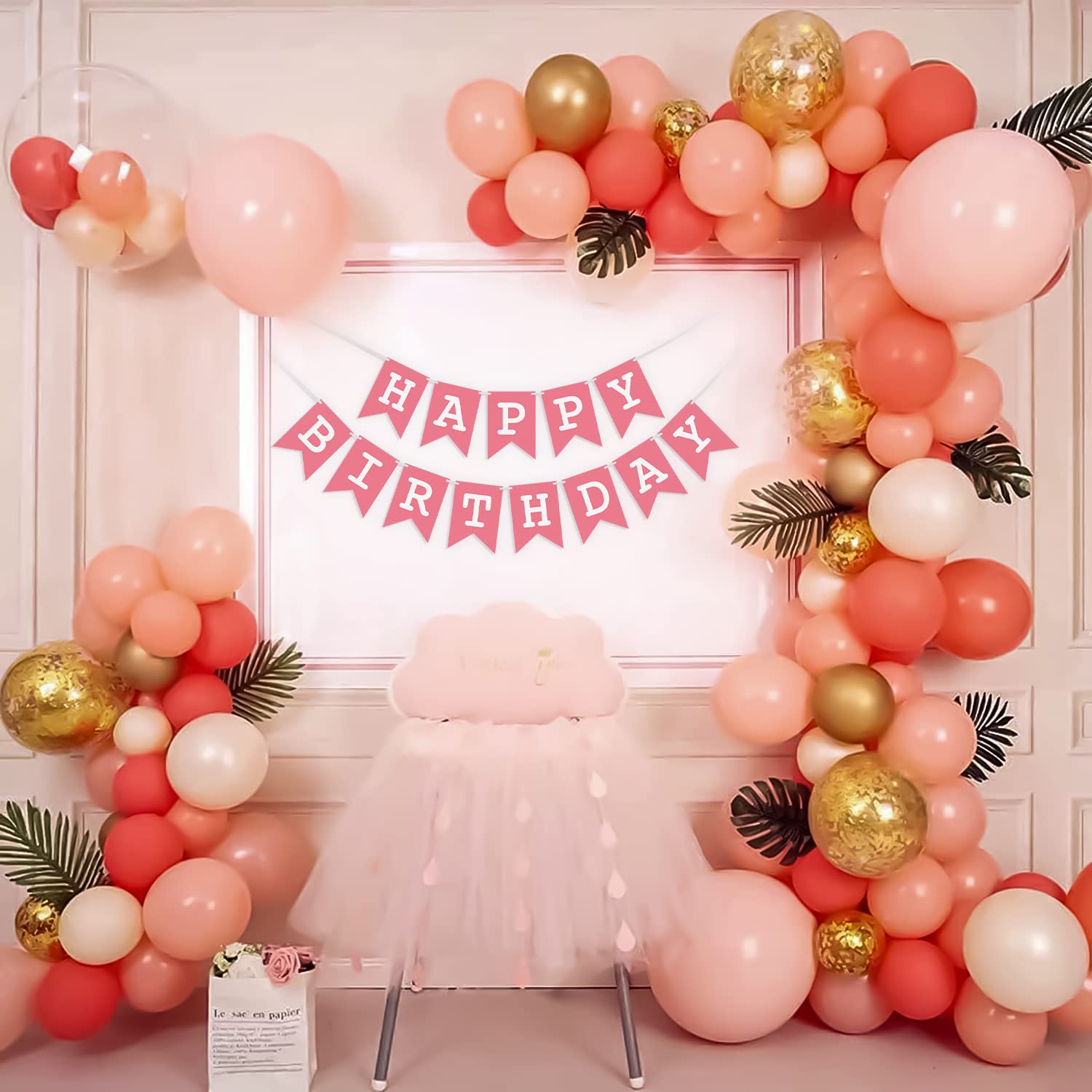 Flamingo Happy Birthday Balloon Decoration Kit for Girls