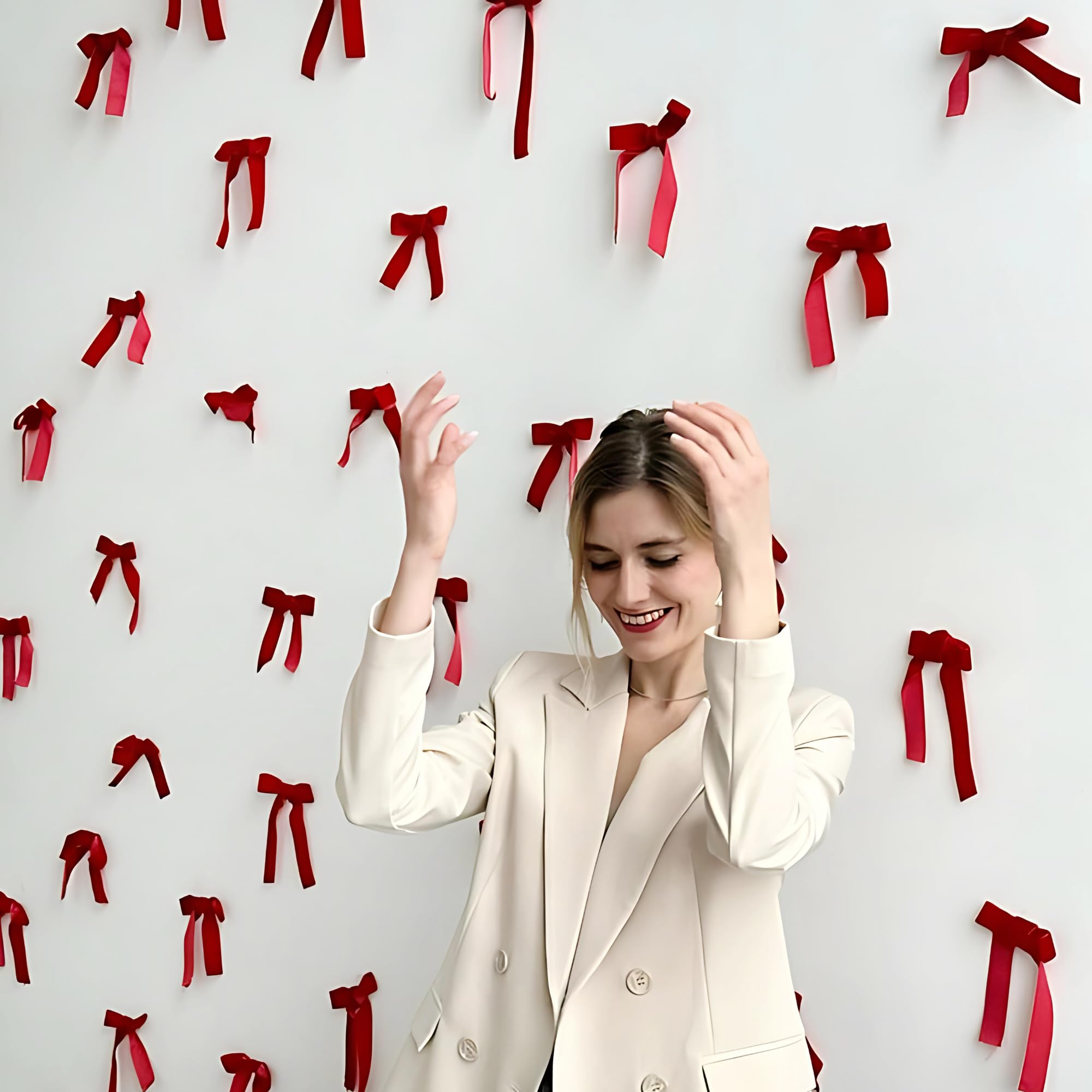 Red bow theme home decor